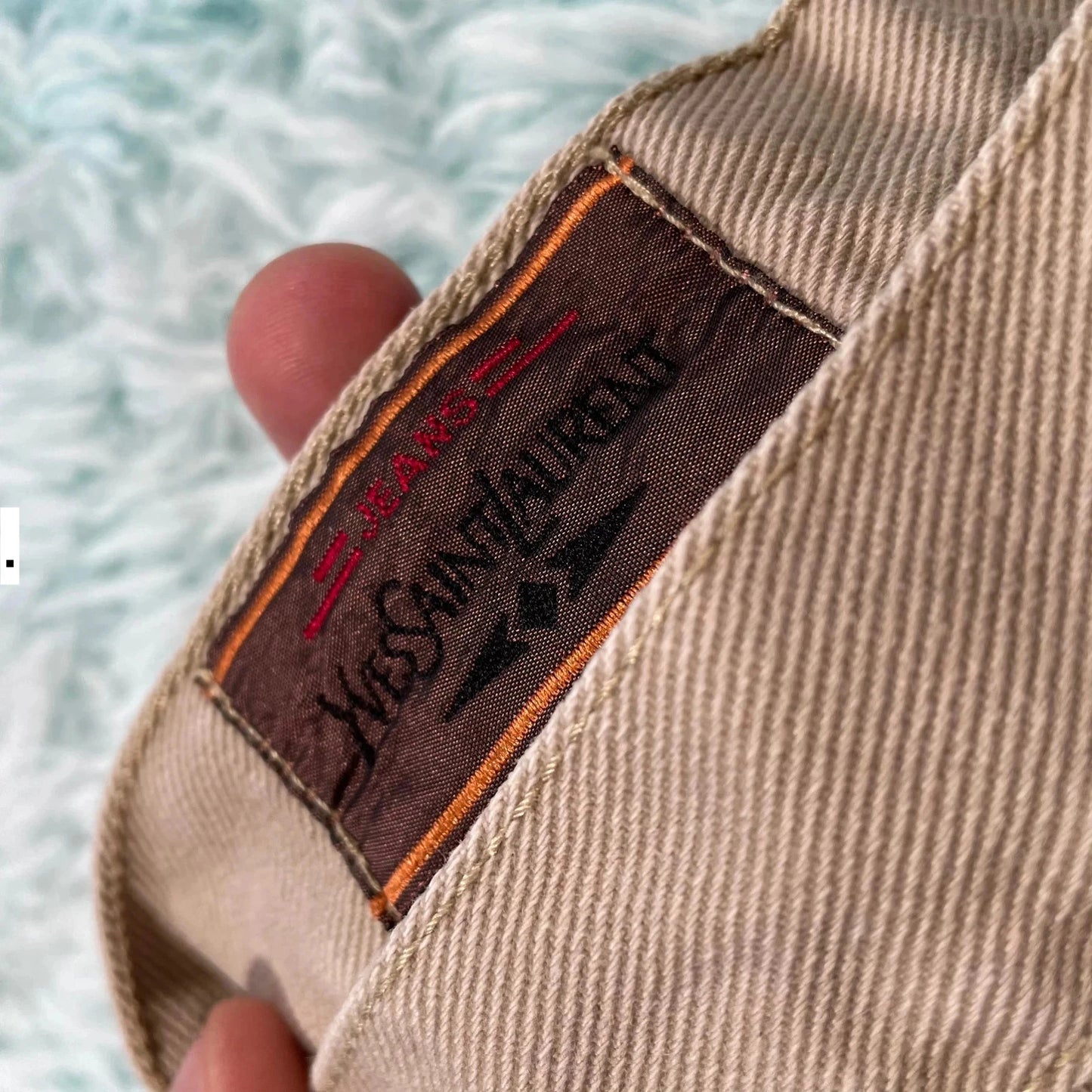 Vintage 90s Beige Yves Saint Laurent YSL Jeans - 34W 34L