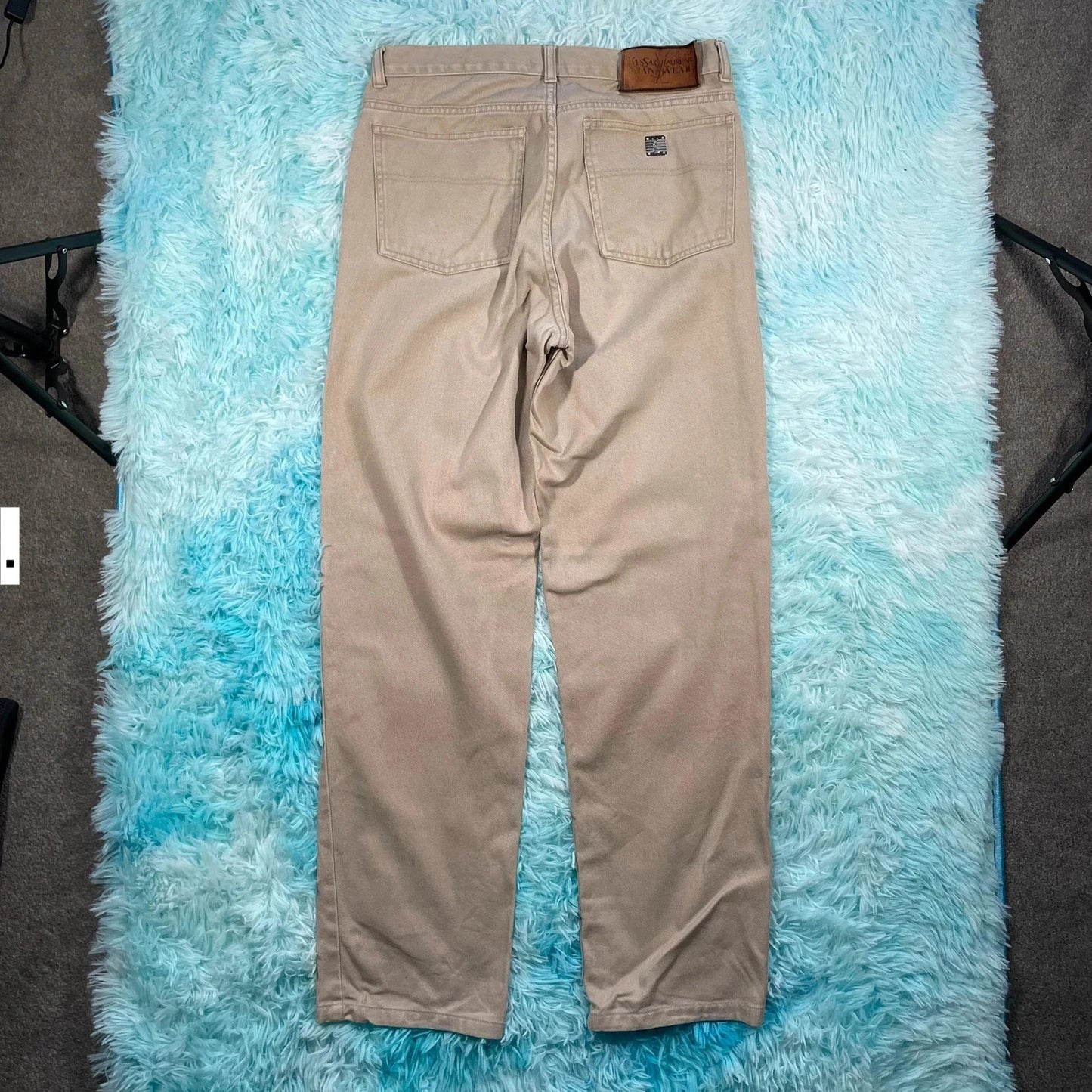 Vintage 90s Beige Yves Saint Laurent YSL Jeans - 34W 34L