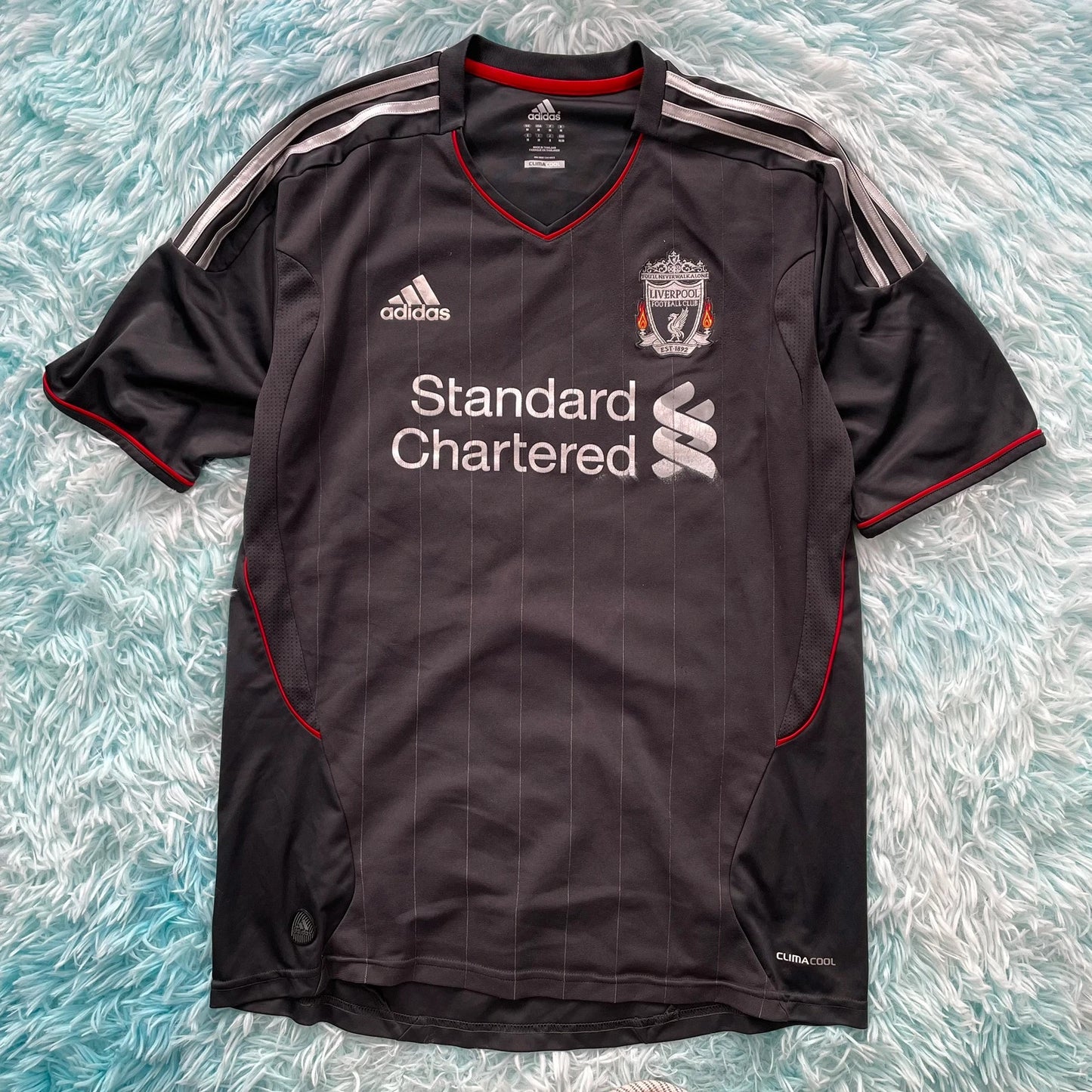2011-12 Liverpool Shirt Away Kit Adidas Lucas - Medium