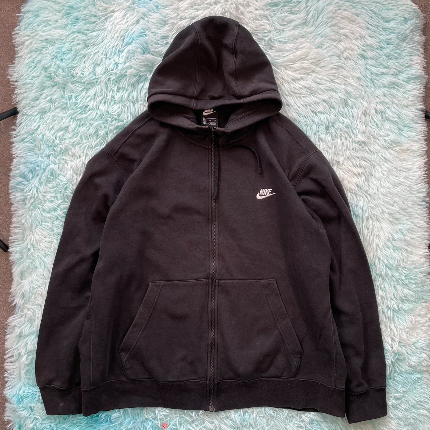 Black Nike Full Zip Hoodie - XXL
