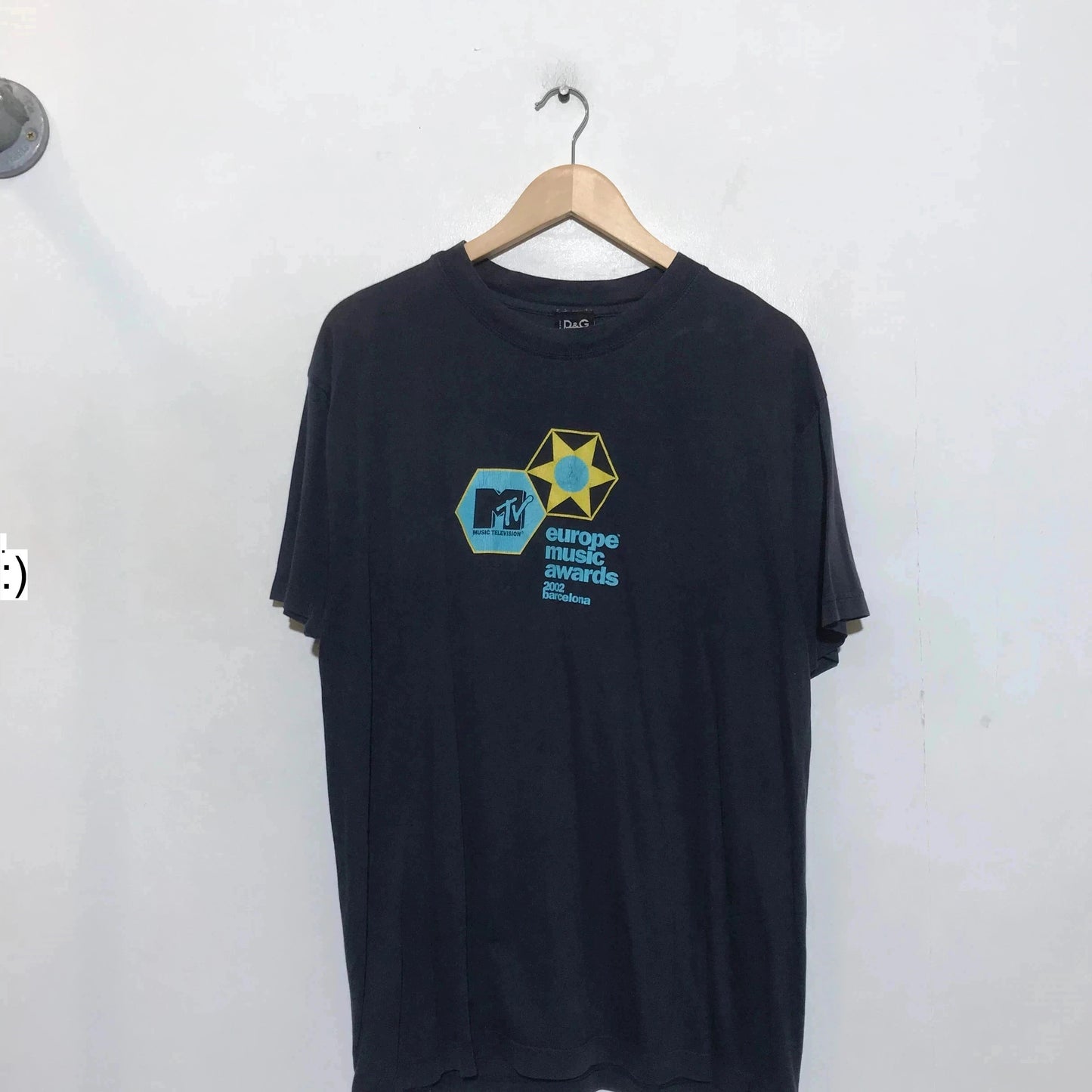 Vintage 2002 Navy Dolce & Gabbana MTV Awards T Shirt - Large