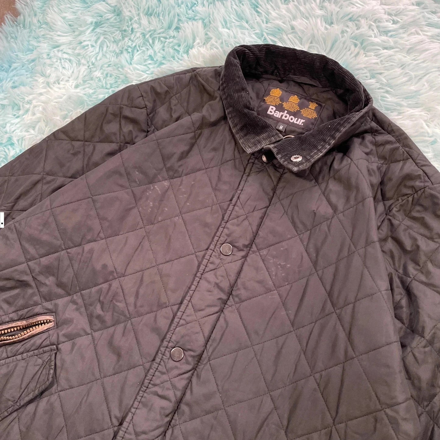 Black Barbour Quilted Jacket - Medium