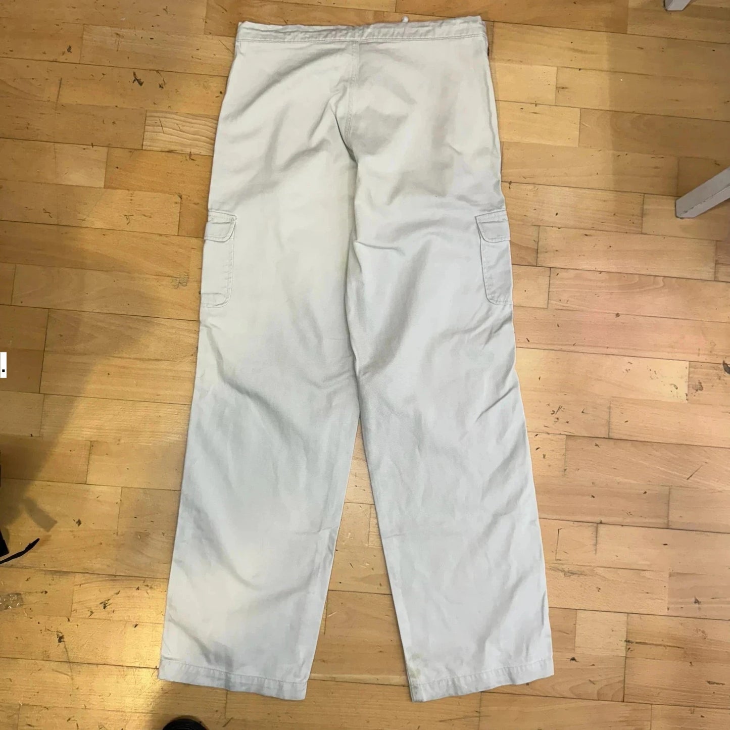 Vintage Cream Polo Jeans Ralph Lauren Cargo Trousers - Medium
