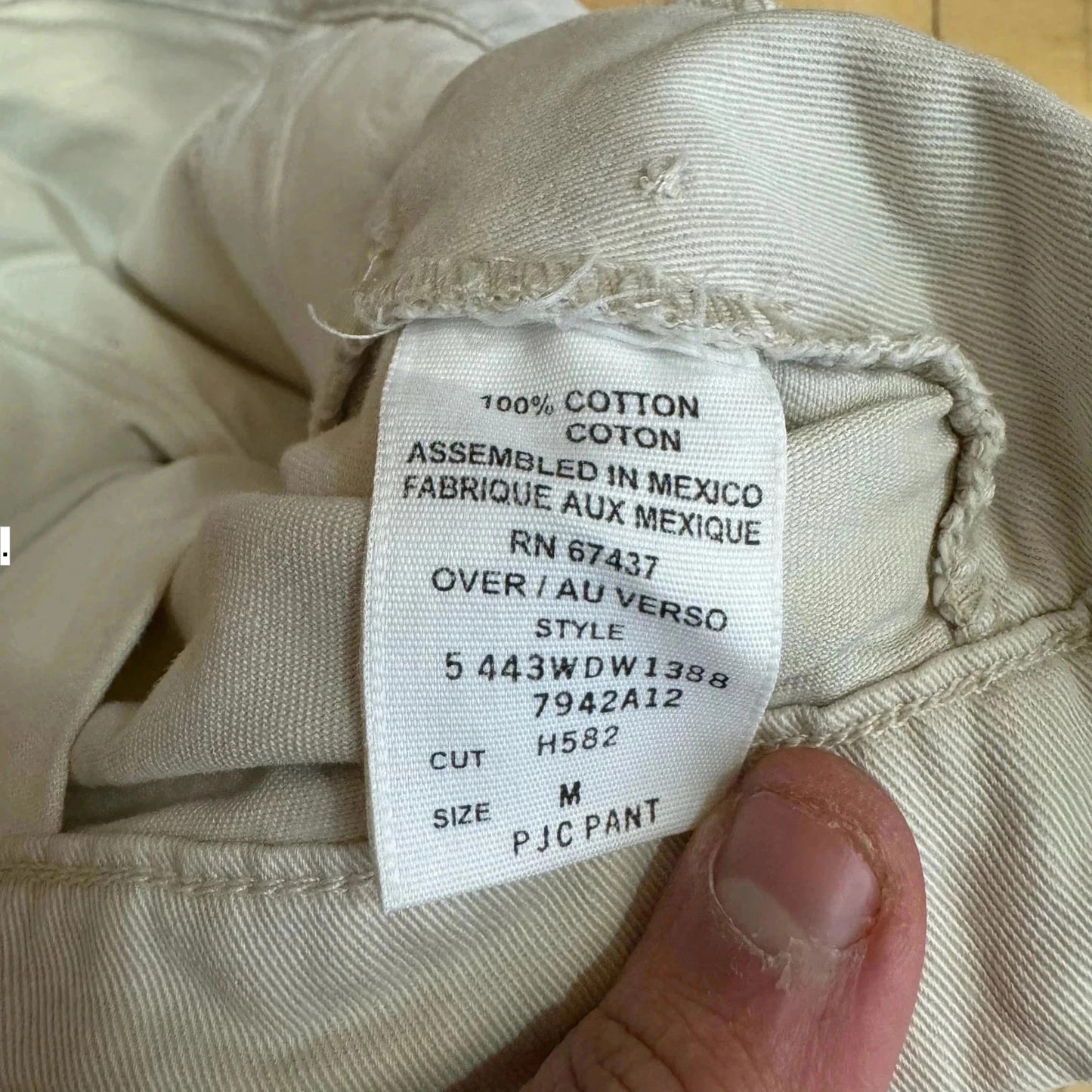 Vintage Cream Polo Jeans Ralph Lauren Cargo Trousers - Medium