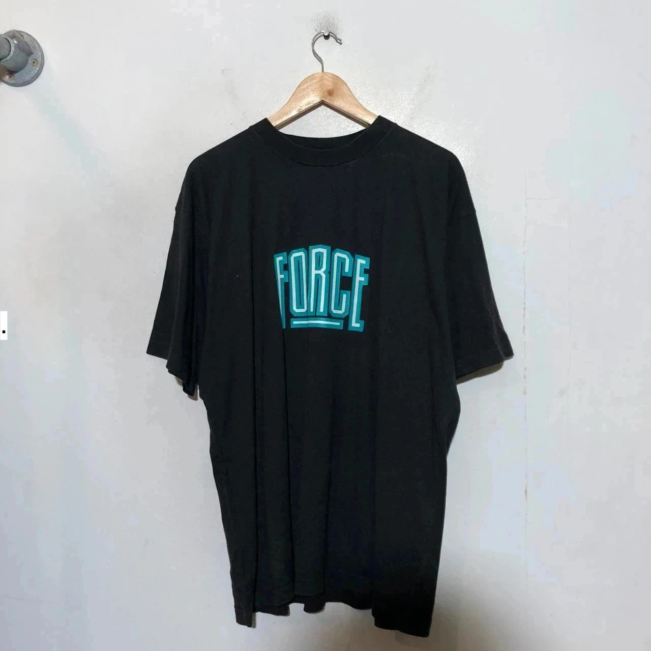 Vintage 90s Black Nike Force Baggy T Shirt - XL