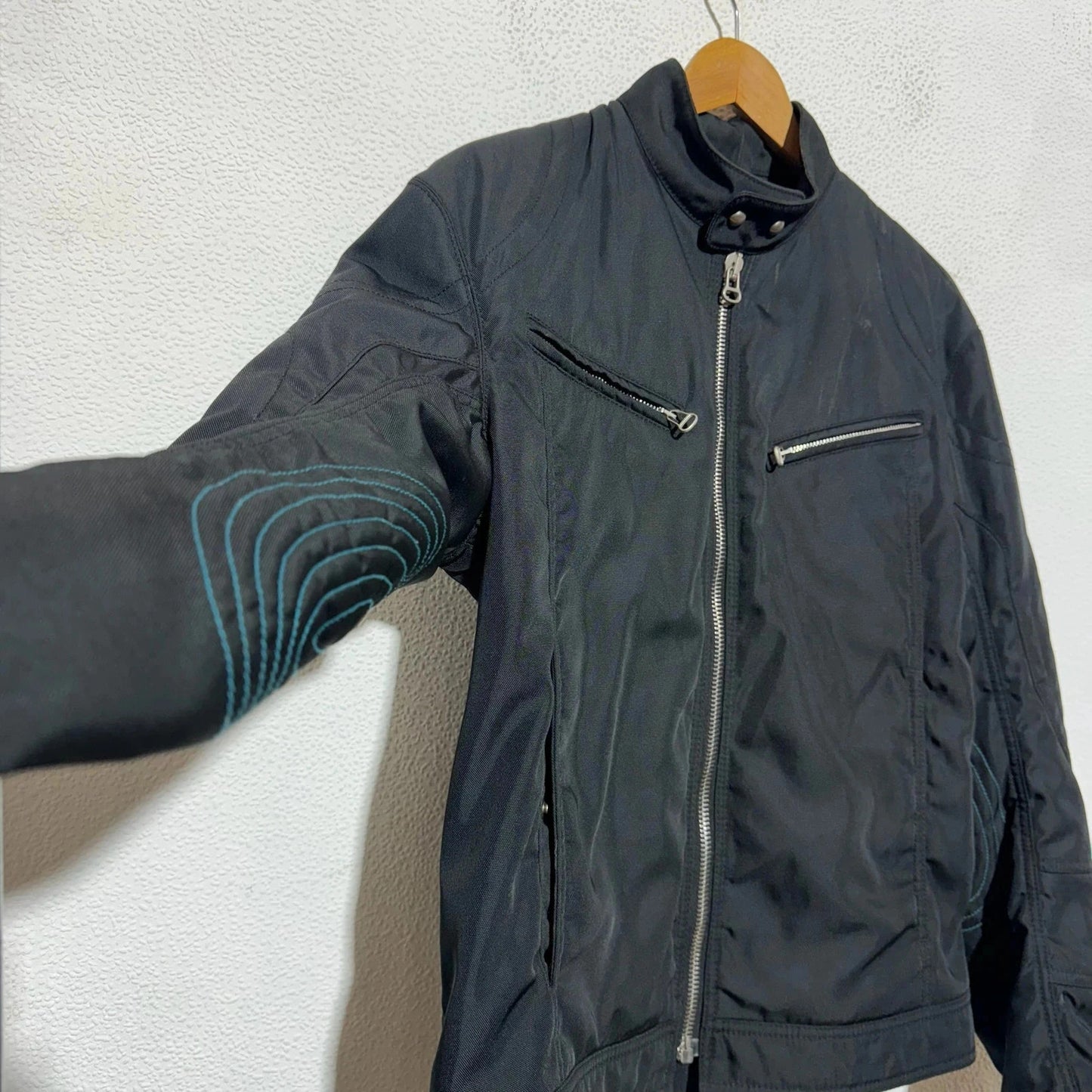 Black Hugo Boss Biker Racing Jacket - Small