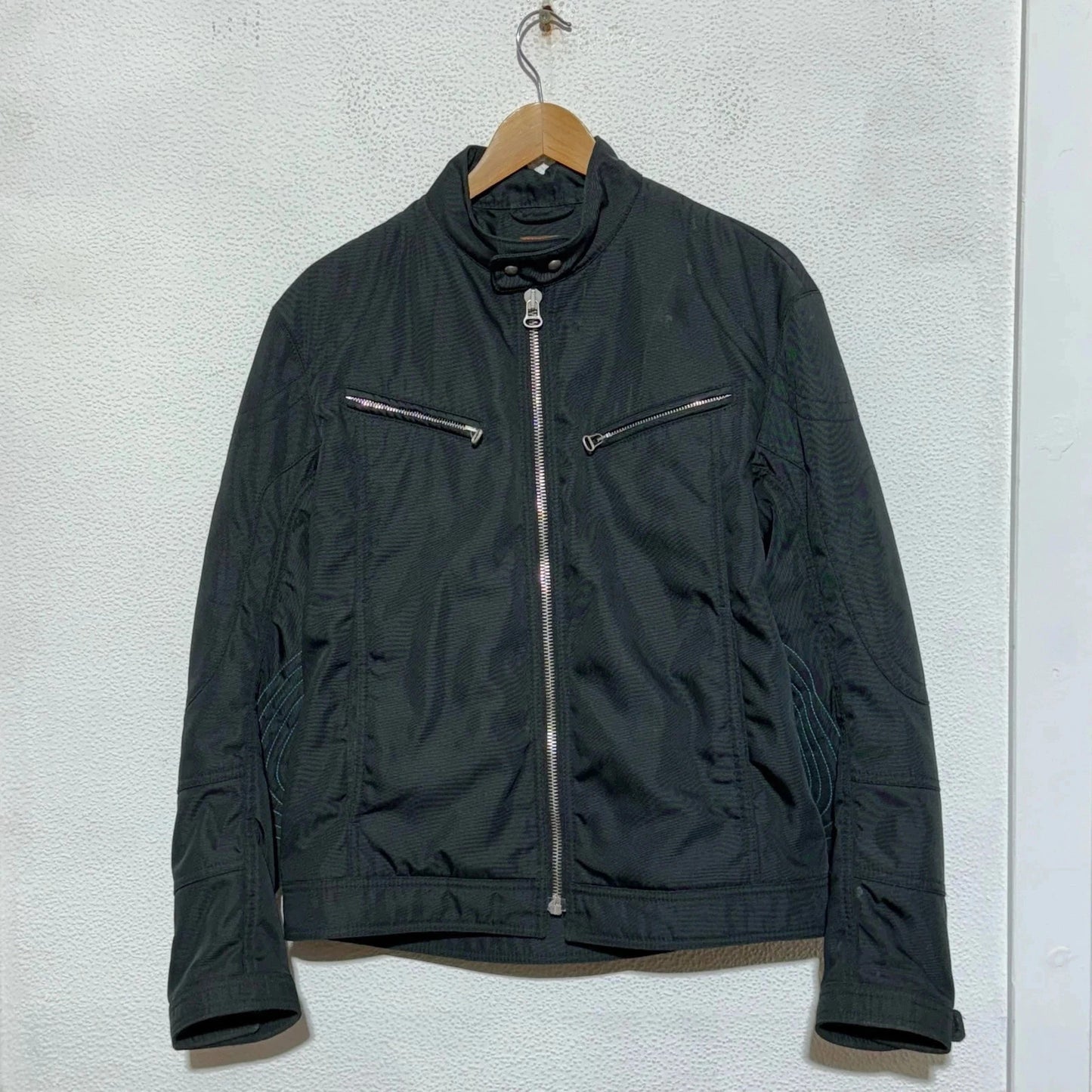 Black Hugo Boss Biker Racing Jacket - Small