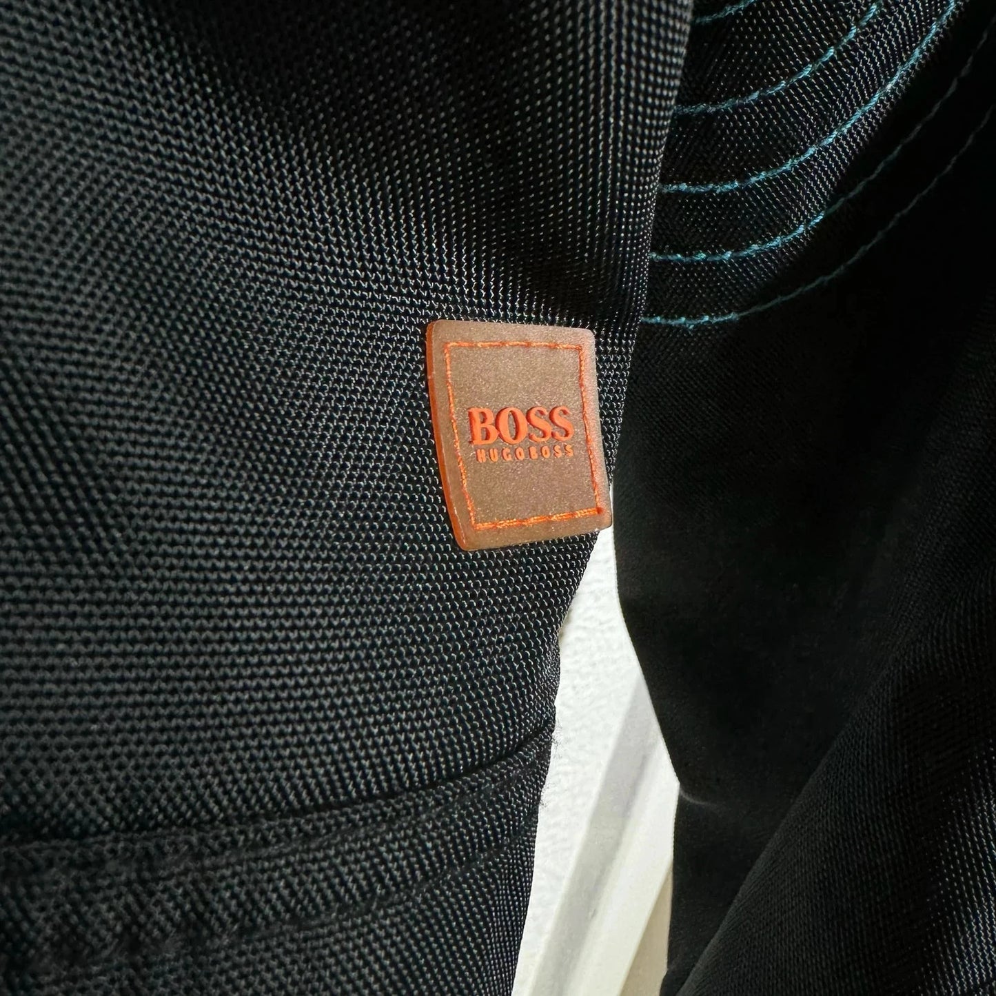 Black Hugo Boss Biker Racing Jacket - Small