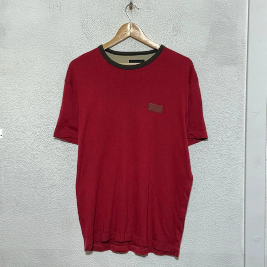 Vintage 00s Red Gas Jeans T Shirt - Large