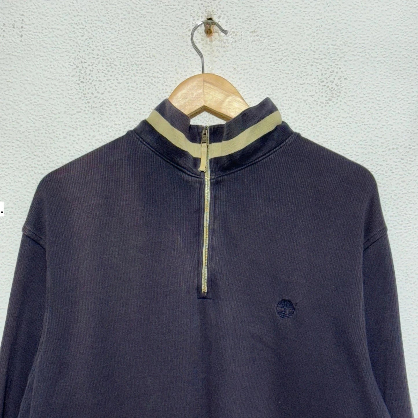 Vintage 00s Navy Timberland 1/4 Zip Sweatshirt - Large