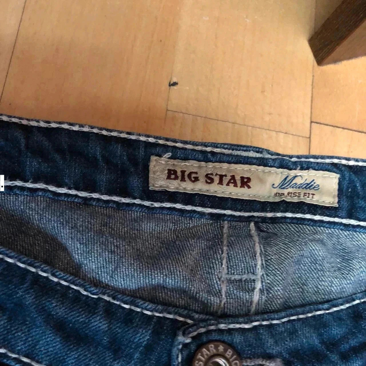 Vintage Y2K 00s Embroidered Jeans Mid High Rise Big Star - 34W CL