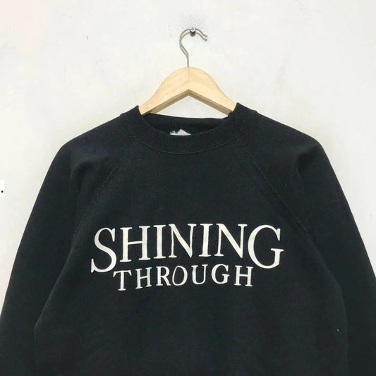 Deadstock Vintage 90s Black Shining Through Movie Graphic Sweatshirt - Large