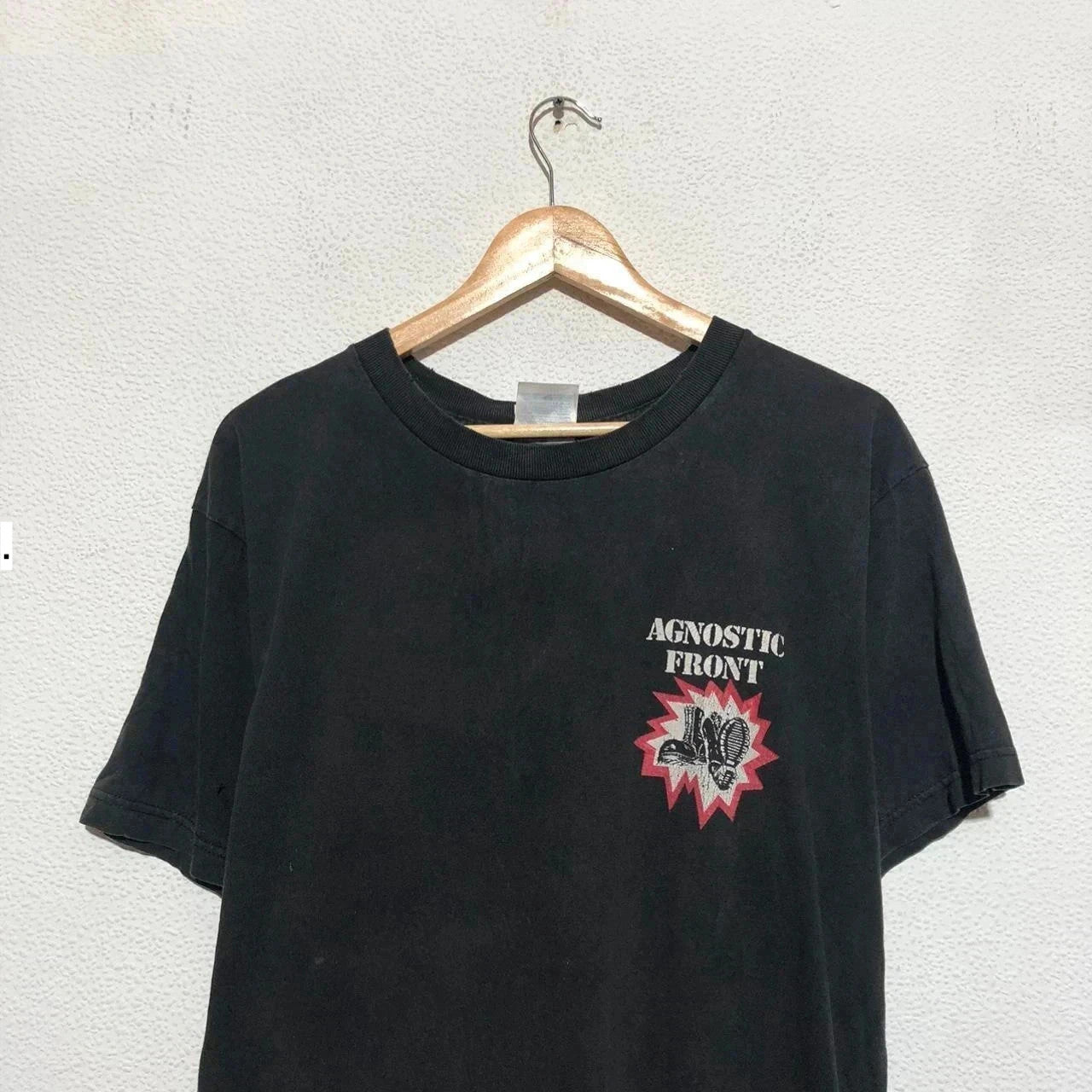 Vintage 90s Black Agnostic Front Band T Shirt Blind Justice - Large