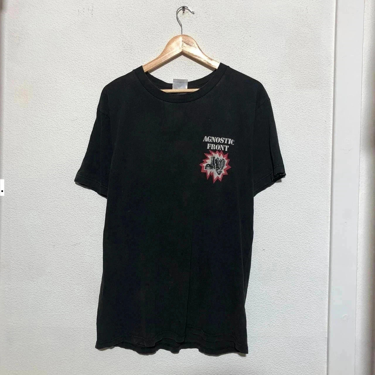Vintage 90s Black Agnostic Front Band T Shirt Blind Justice - Large
