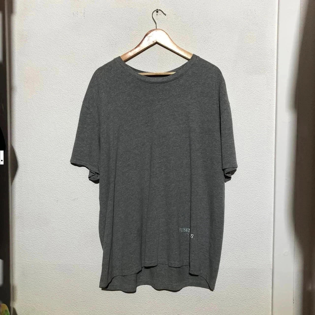 Grey Fear of God Essentials T Shirt Reflective Print - Large