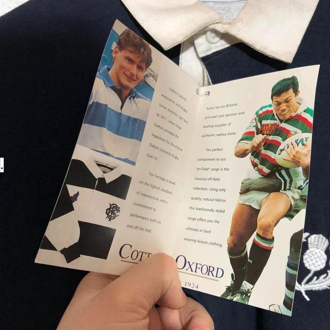 Deadstock Vintage 90s Scotland Rugby Shirt Cotton Oxford - Small