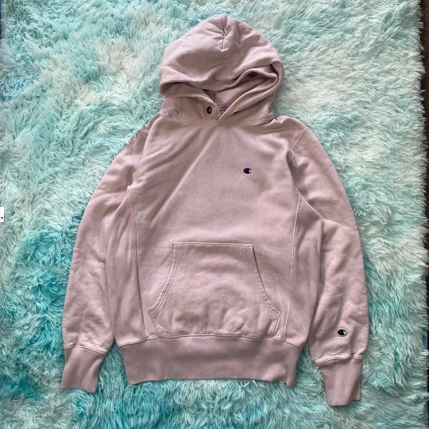Light Pink Champion Hoodie Reverse Weave - Large