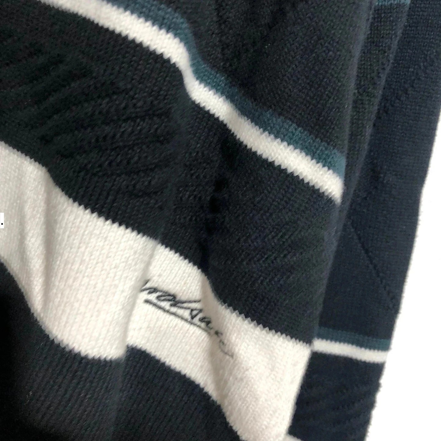 Black Striped Yardsale Knitted Jumper - Large