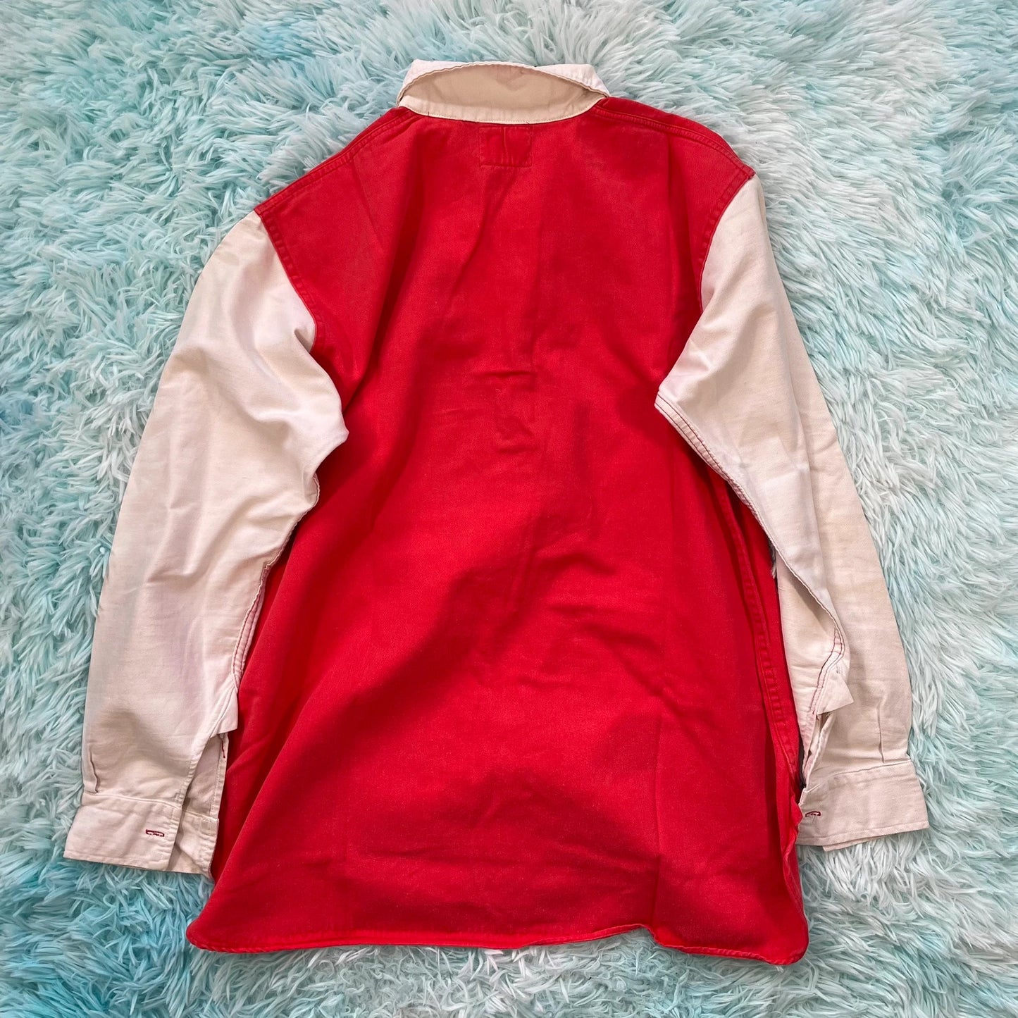 Vintage 1960s Red & White Umbro Football/Rugby Shirt - L