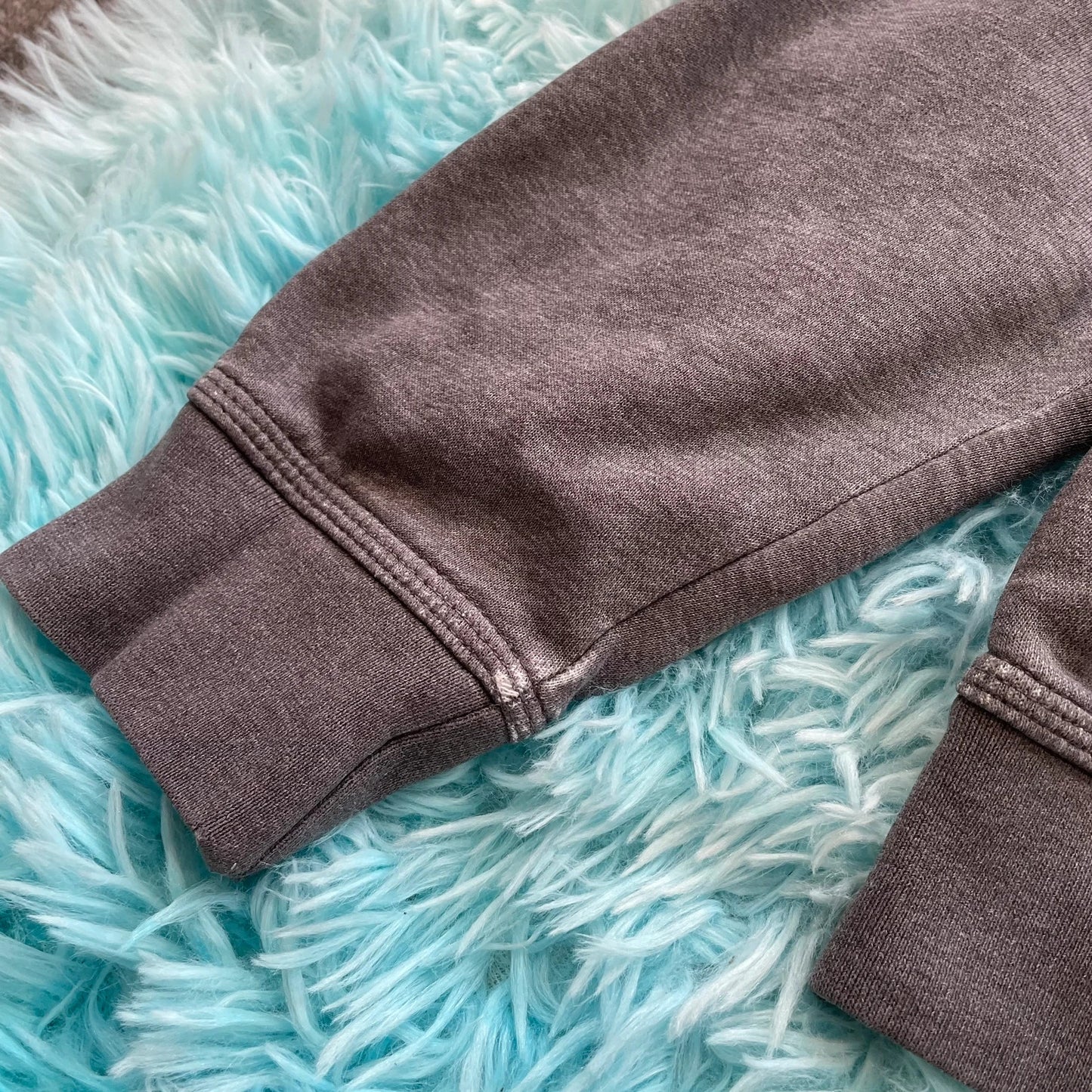 Vintage Grey Nike Plain Hoodie - Medium