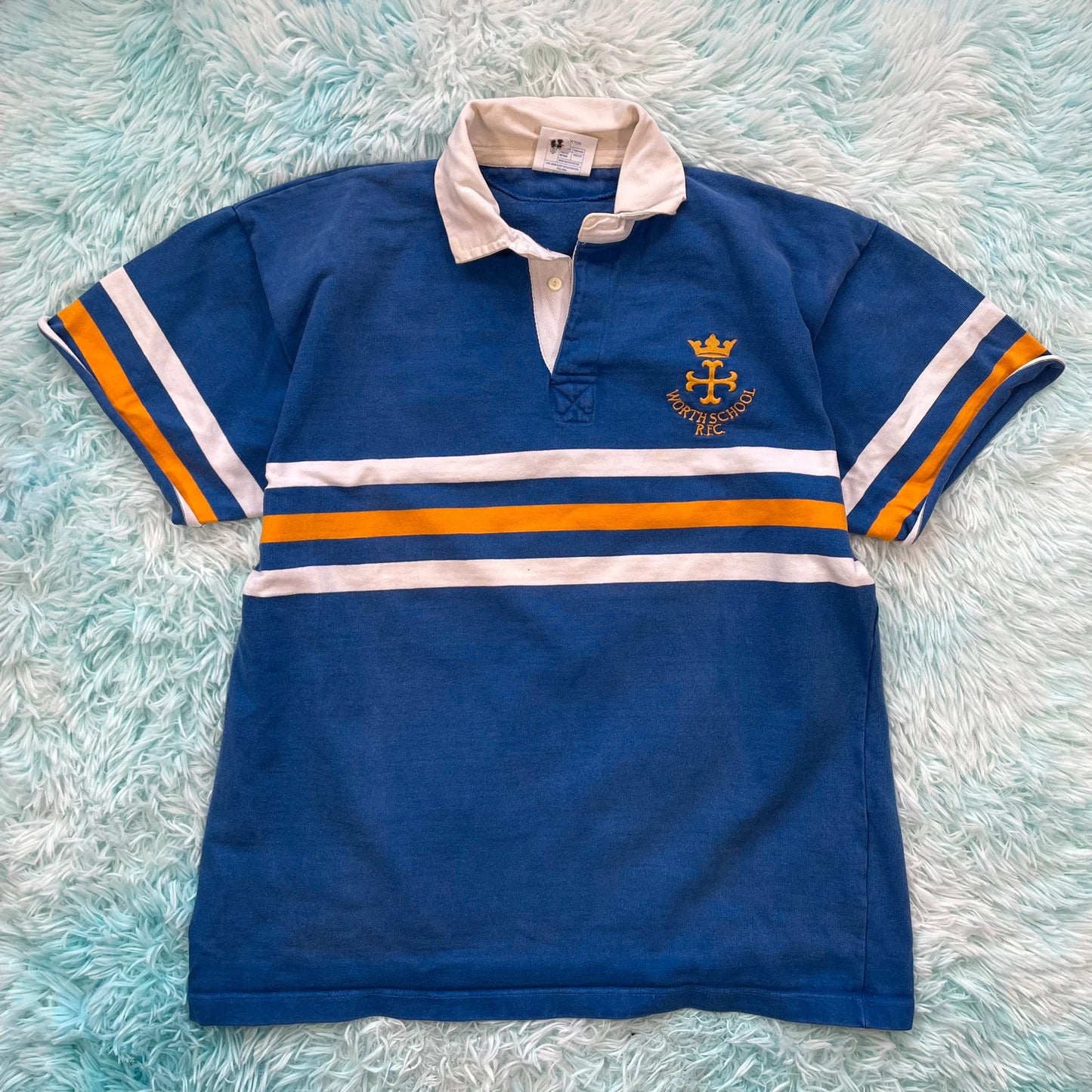 Vintage 90s Blue Worthschool Rugby Shirt - XL