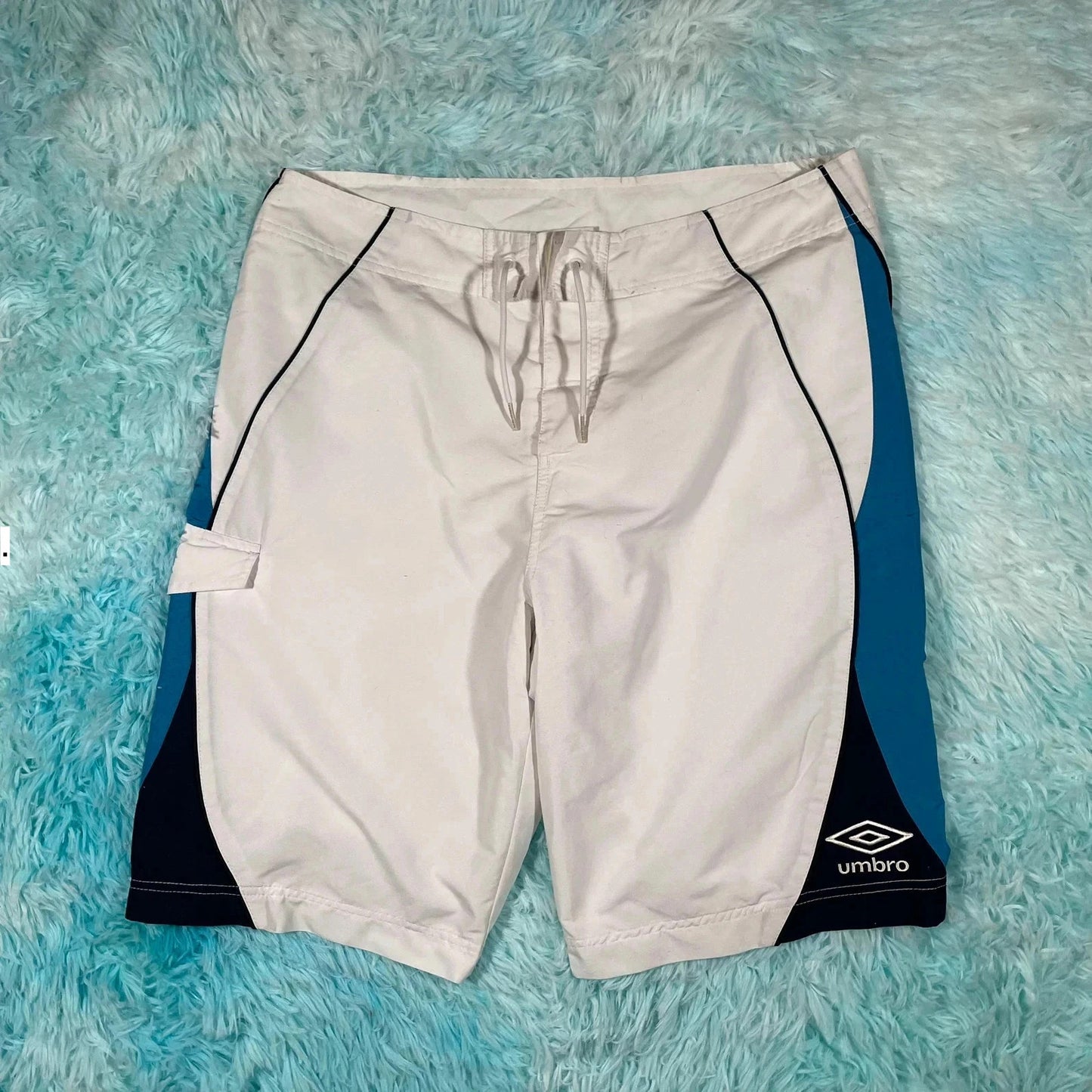 Vintage 00s White Umbro Swimming Shorts - Medium