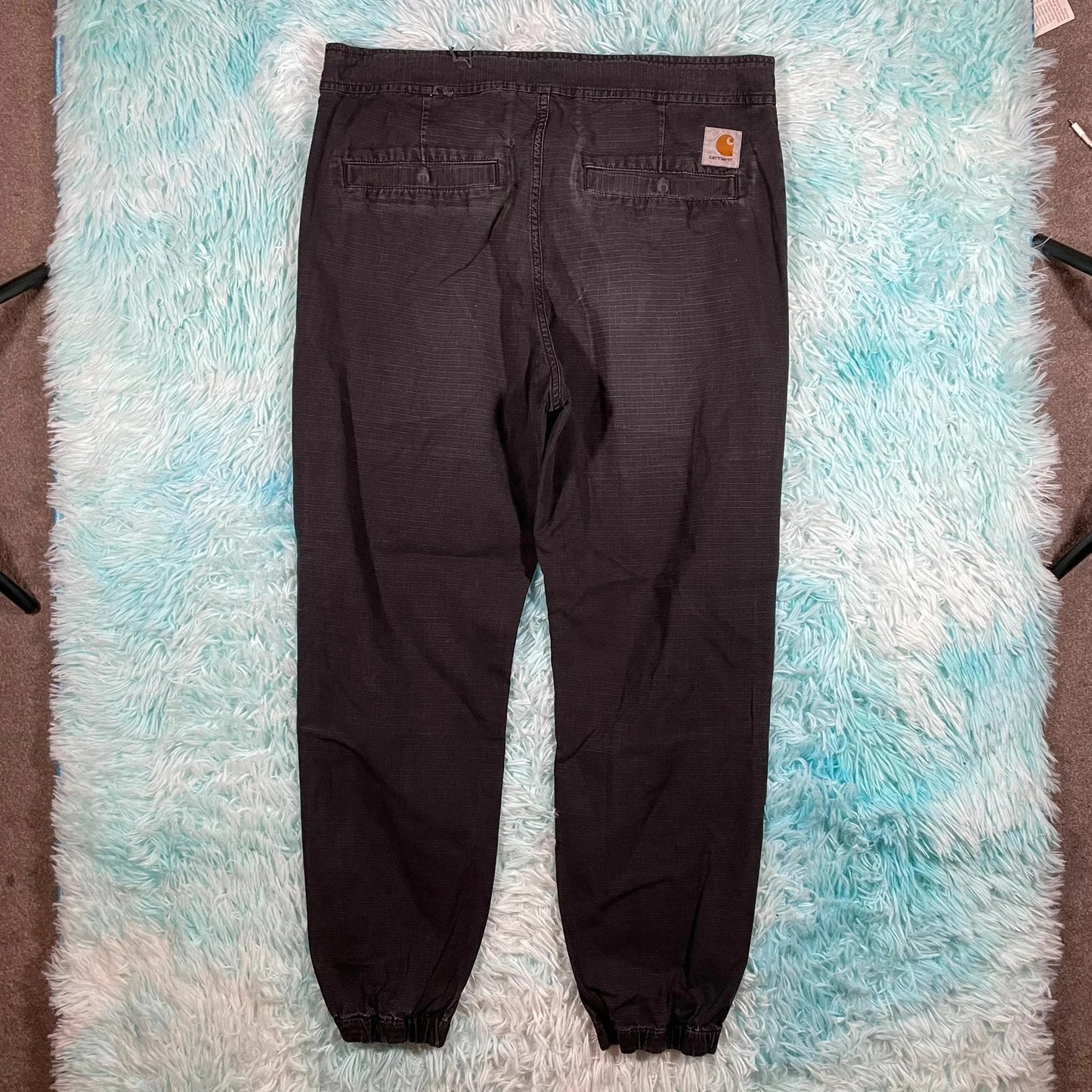 Black Carhartt WIP Ripstop Trousers - Large