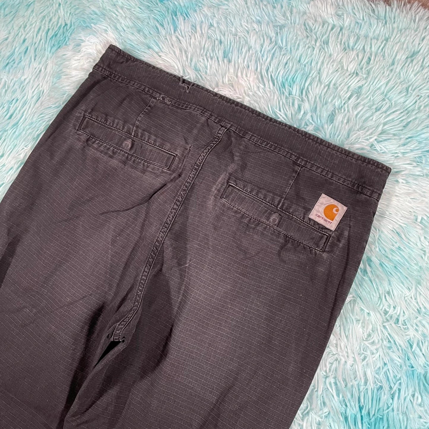 Black Carhartt WIP Ripstop Trousers - Large
