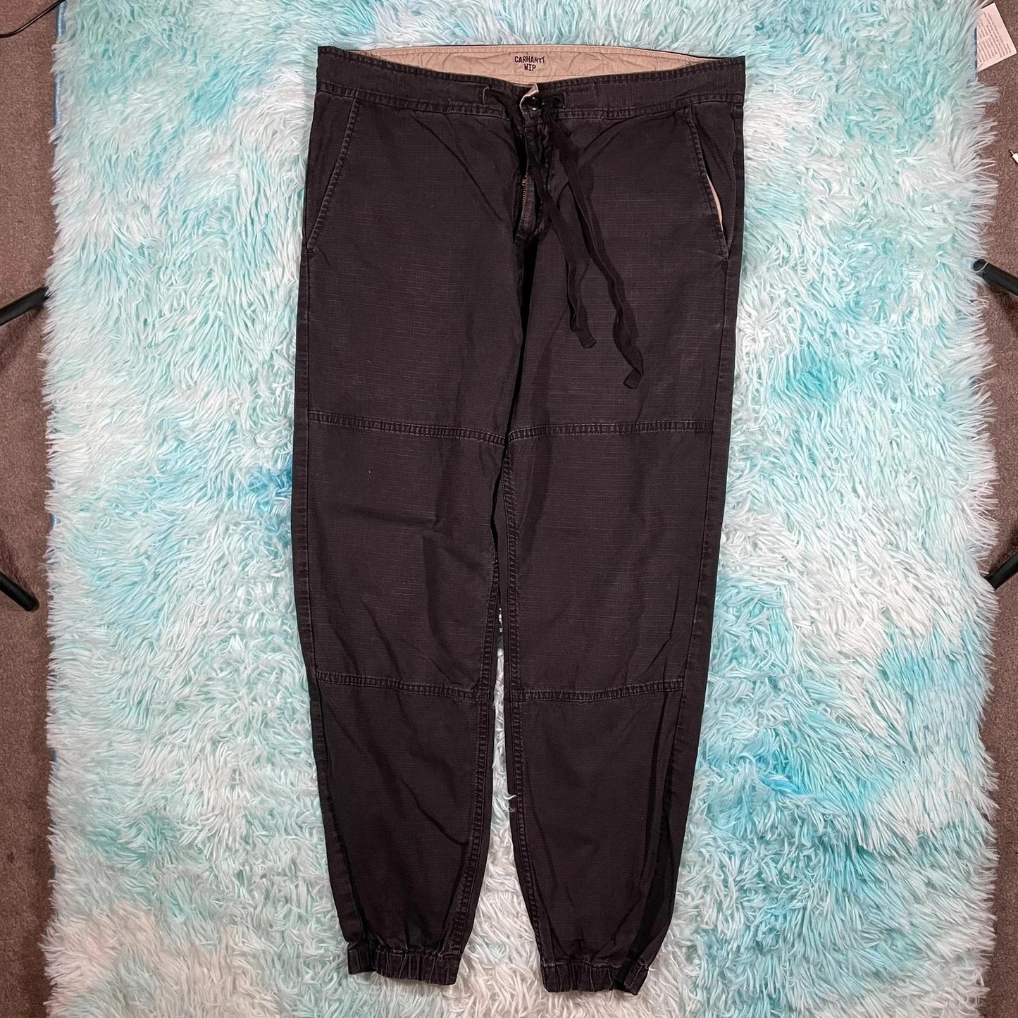 Black Carhartt WIP Ripstop Trousers - Large