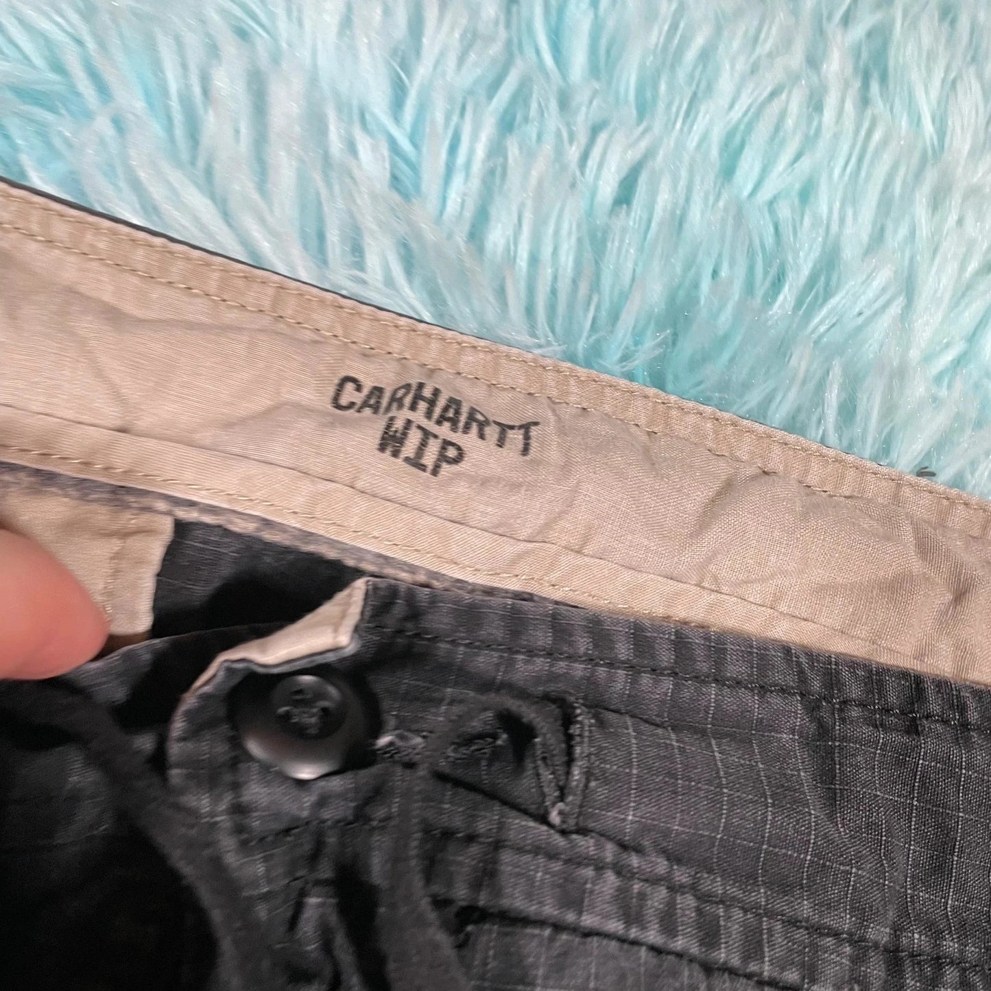Black Carhartt WIP Ripstop Trousers - Large