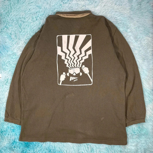 Vintage 00s Brown Fat Face 1/4 Zip Sweatshirt - Large