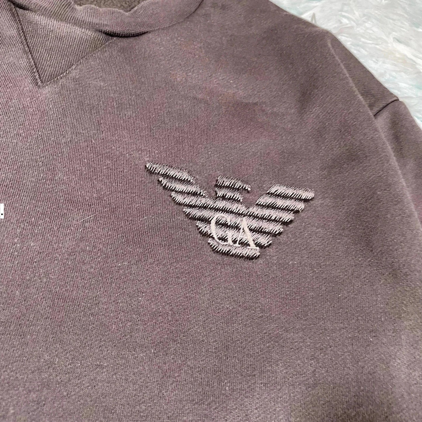 Grey Giorgio Armani Sweatshirt - Medium