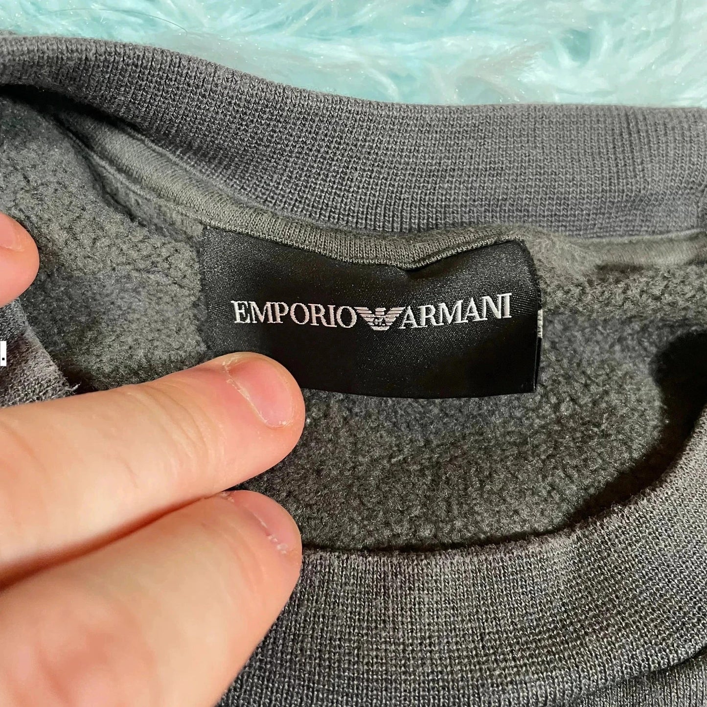 Grey Giorgio Armani Sweatshirt - Medium