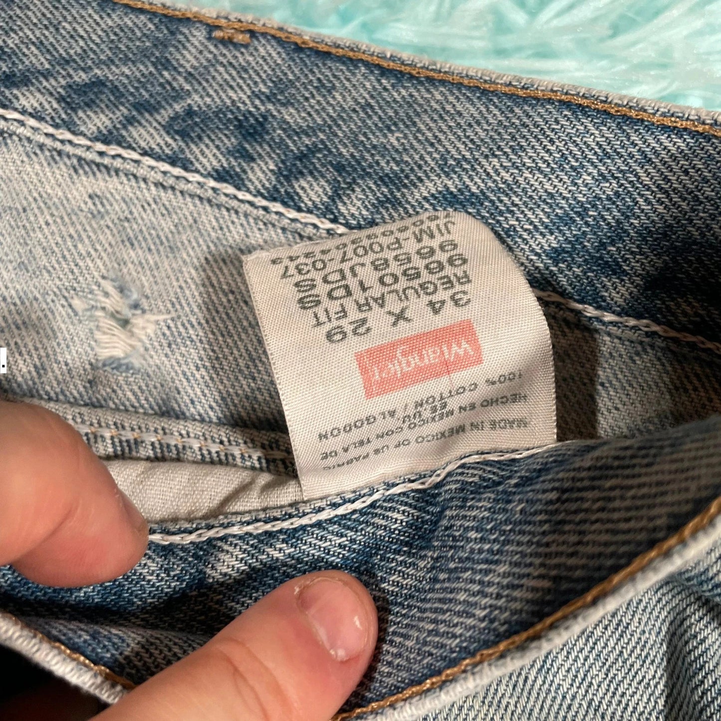 Vintage 00s Blue Wrangler Jeans Straight Leg - 34W 29L