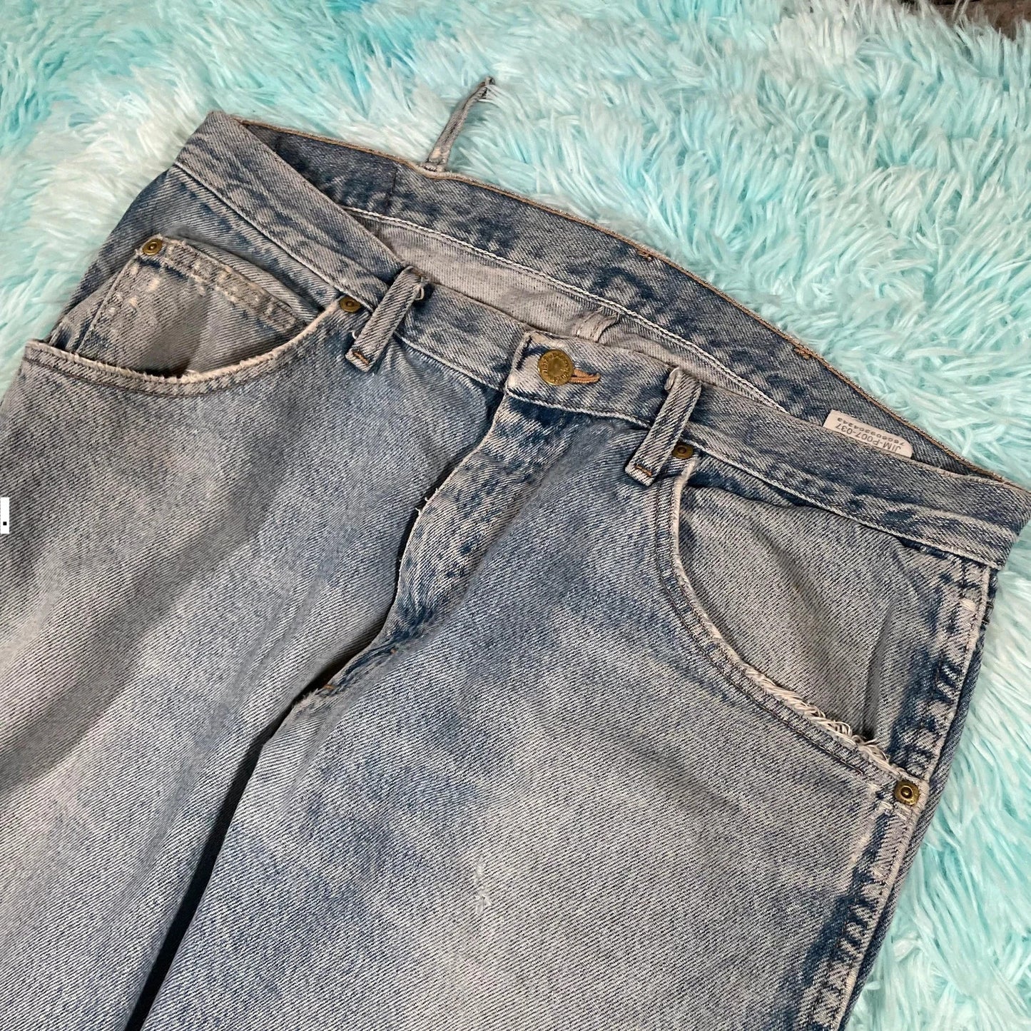 Vintage 00s Blue Wrangler Jeans Straight Leg - 34W 29L