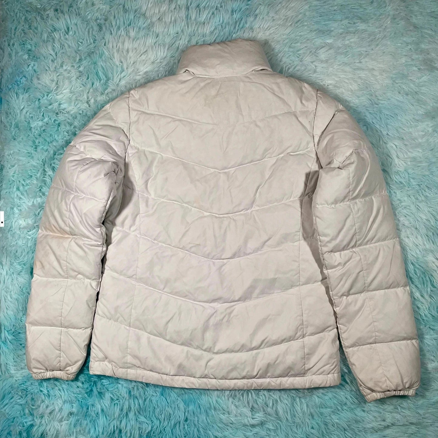 Vintage White The North Face Puffer Jacket - Womens Small
