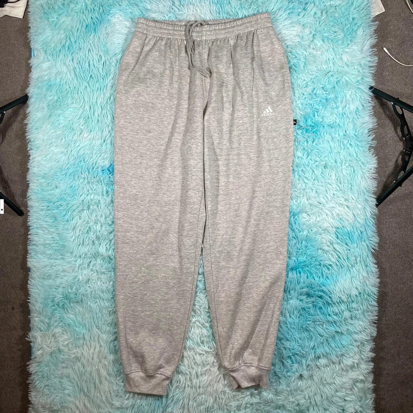 Vintage 90s Grey Adidas Joggers - Medium