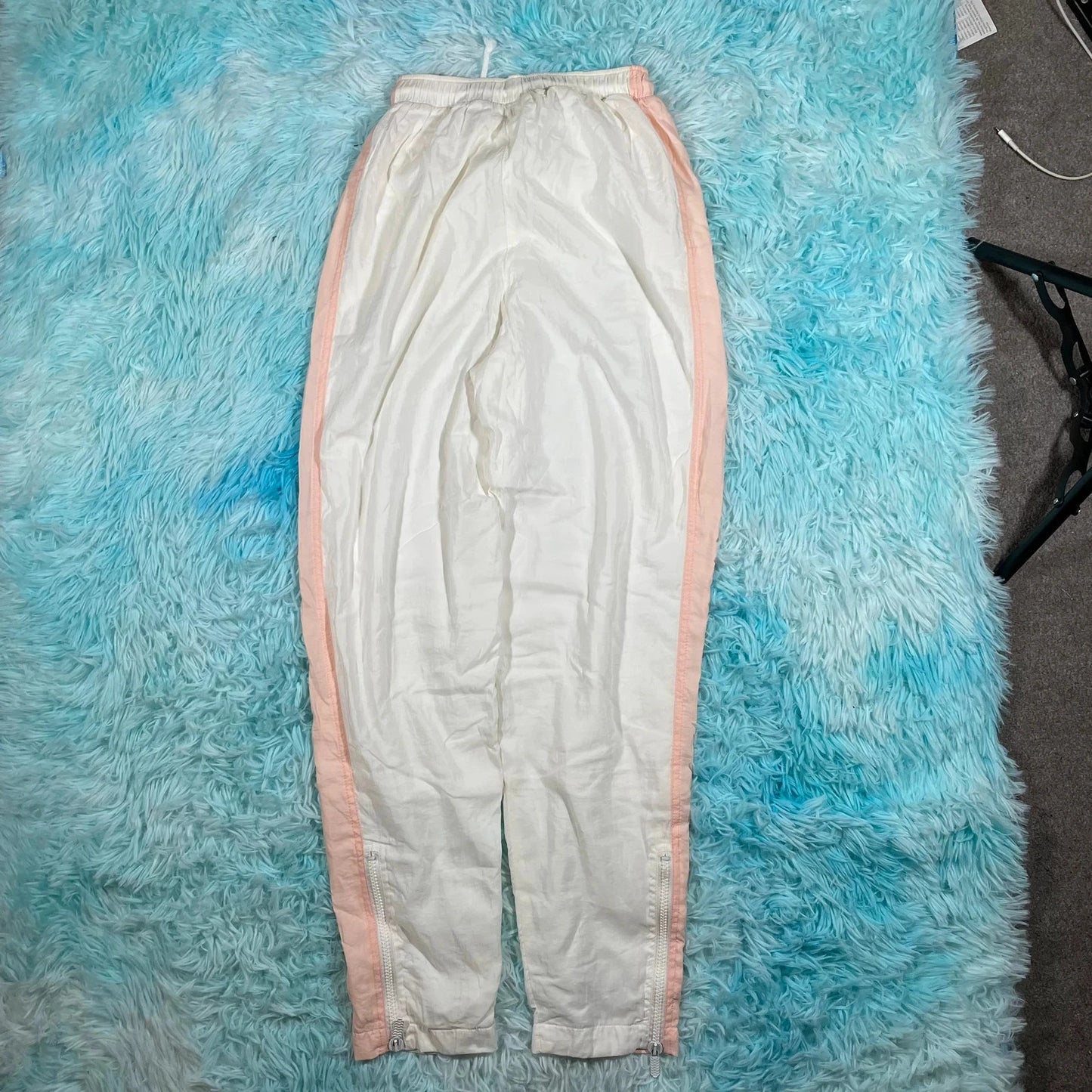 Vintage 80s White & Peach Retro Ellesse Shell Tracksuit Set - Medium