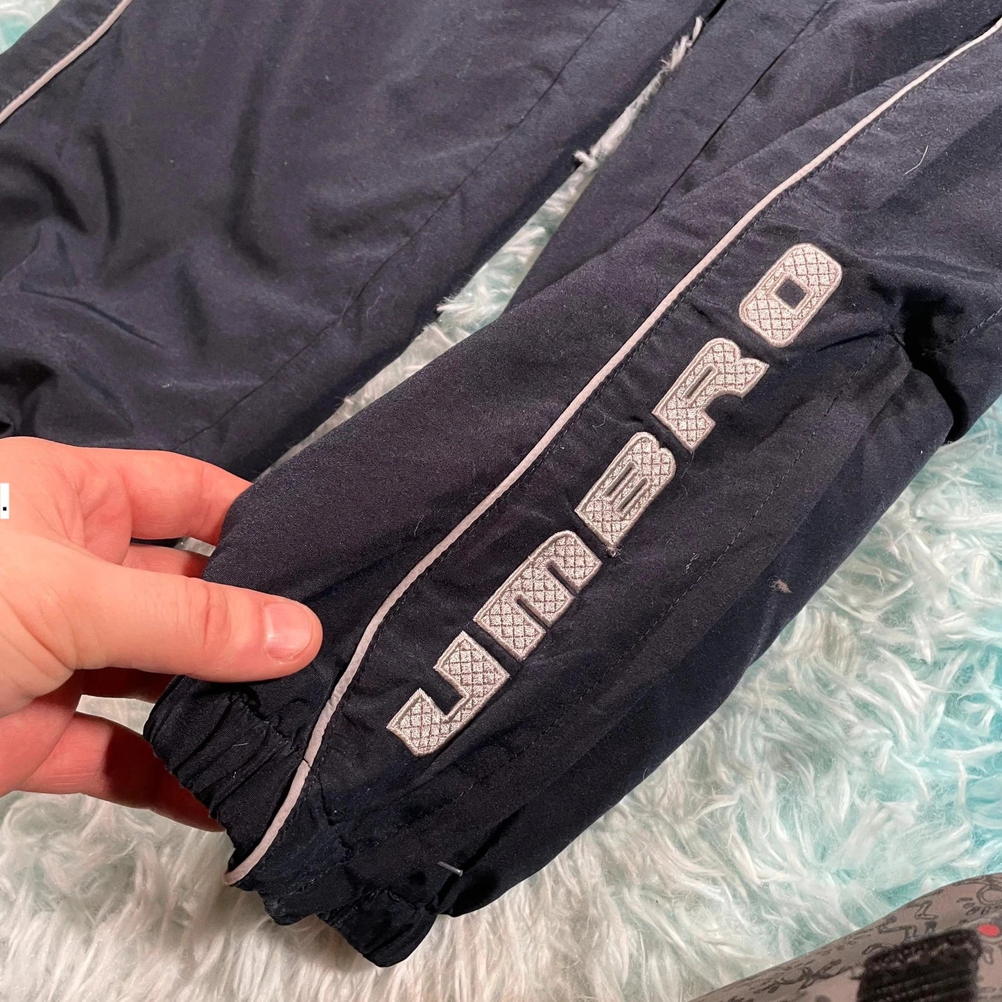 Vintage 00s Navy Umbro Tracksuit Bottoms - Small