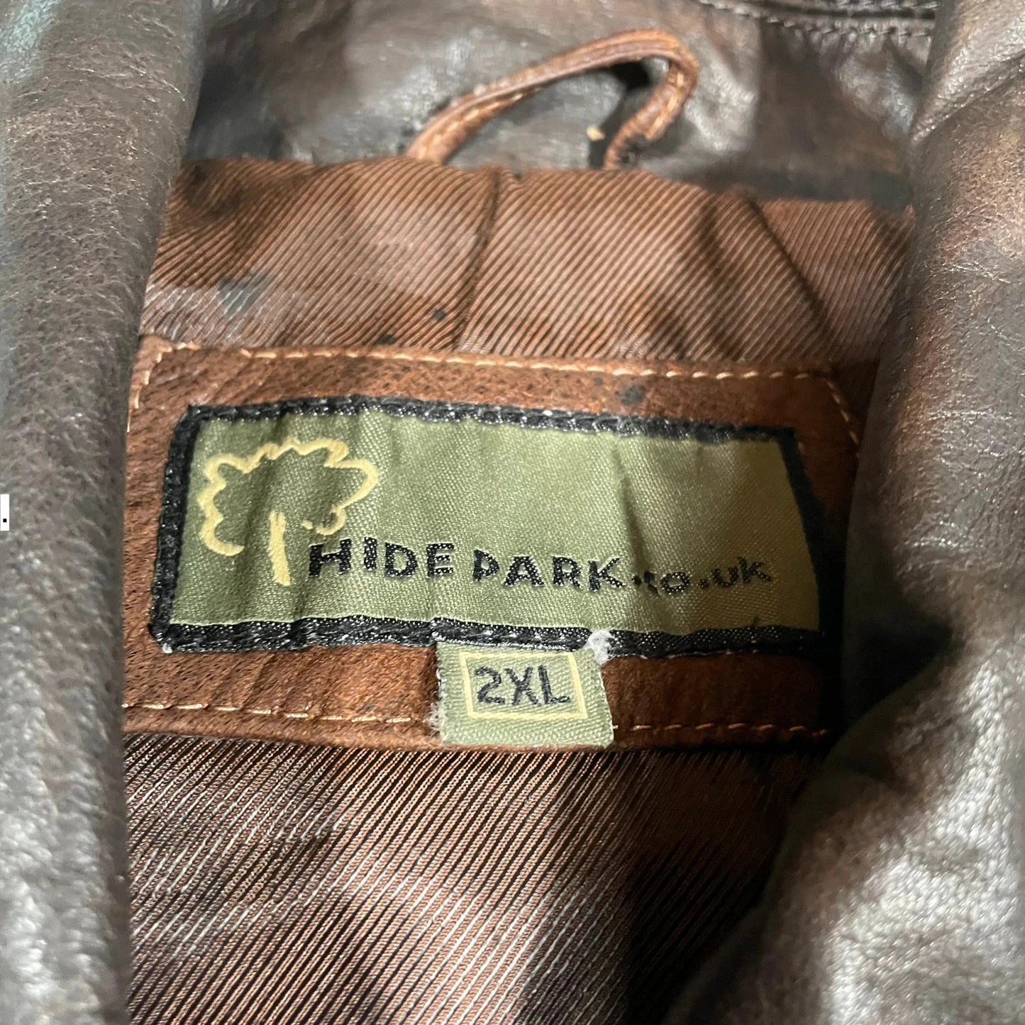 Vintage Brown Boxy Leather Jacket - XXL
