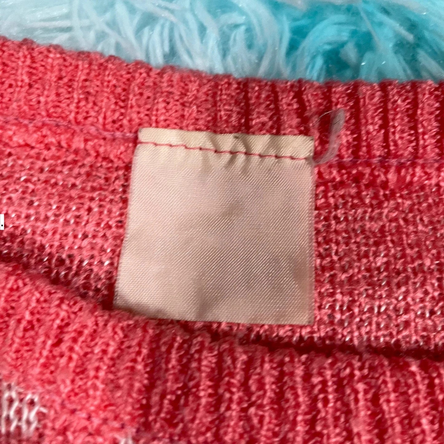 Vintage 80s Pink Patterned Knitted Jumper - Size 12
