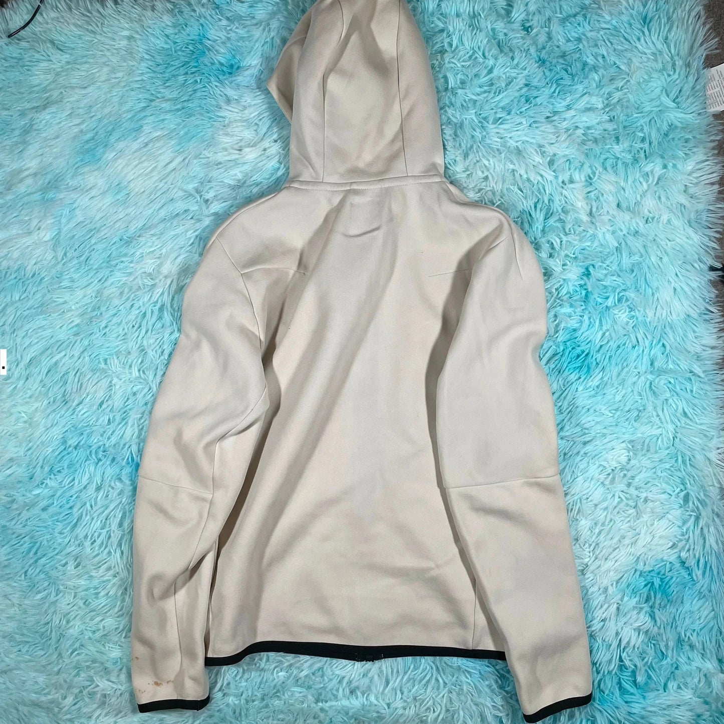 Cream Nike Tech Fleece Hoodie - Small