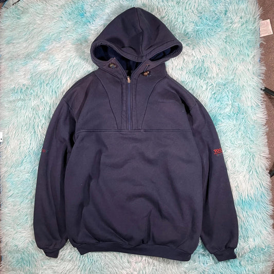 Vintage 90s Double Layered Hoodie Polartec - Large
