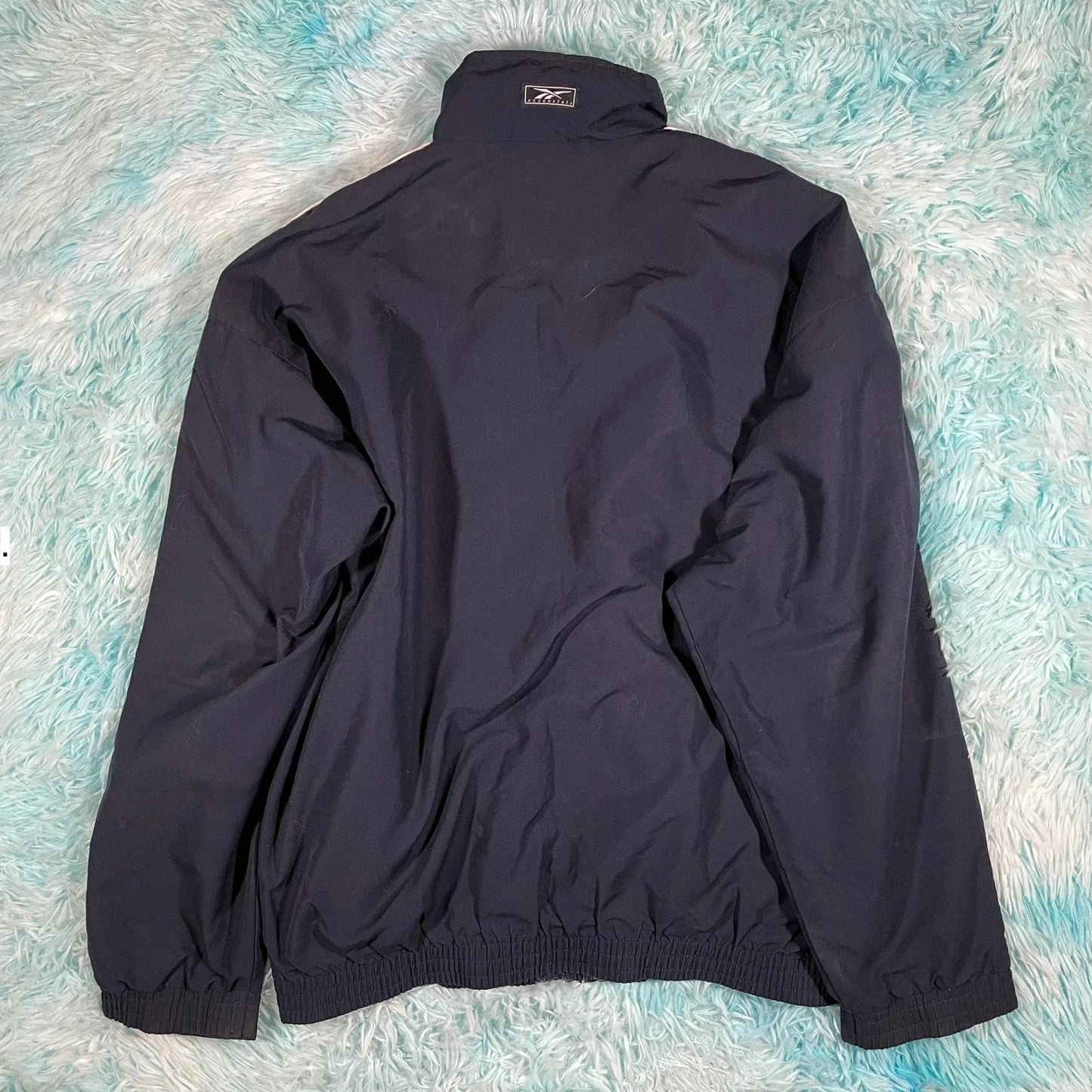 Vintage 00s Navy Reebok Track Jacket - Large