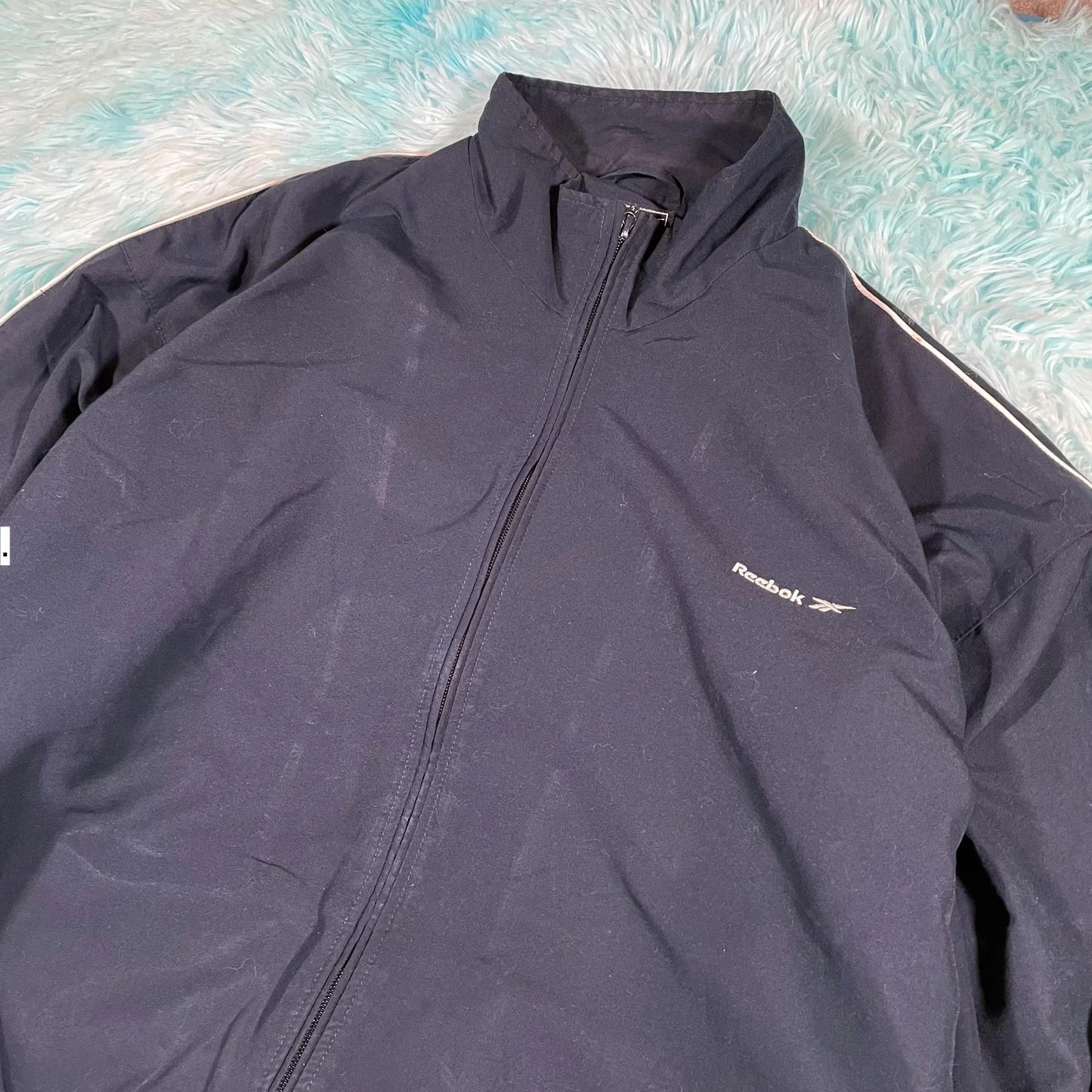 Vintage 00s Navy Reebok Track Jacket - Large