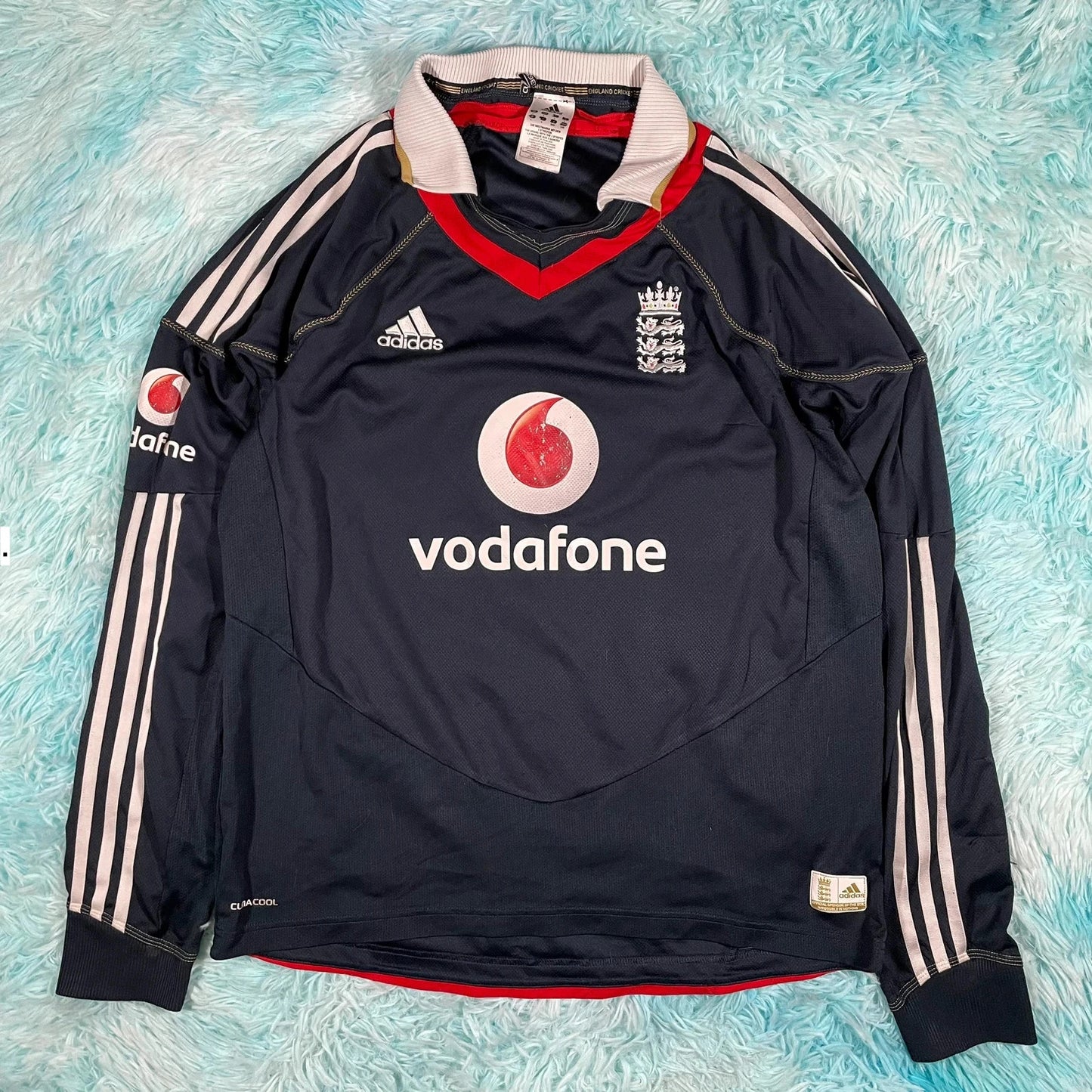 Vintage 2008 England Cricket Shirt Adidas - Large