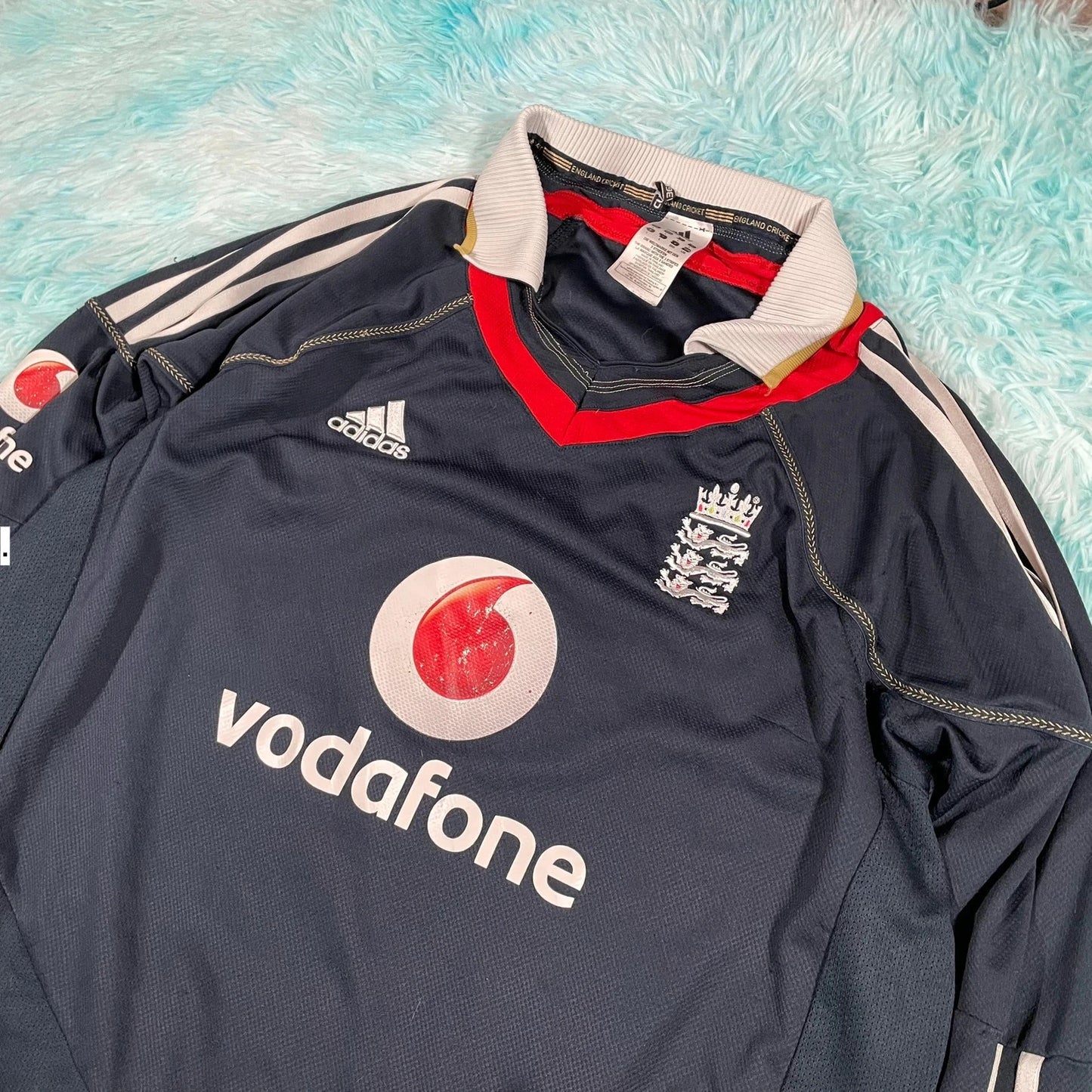 Vintage 2008 England Cricket Shirt Adidas - Large