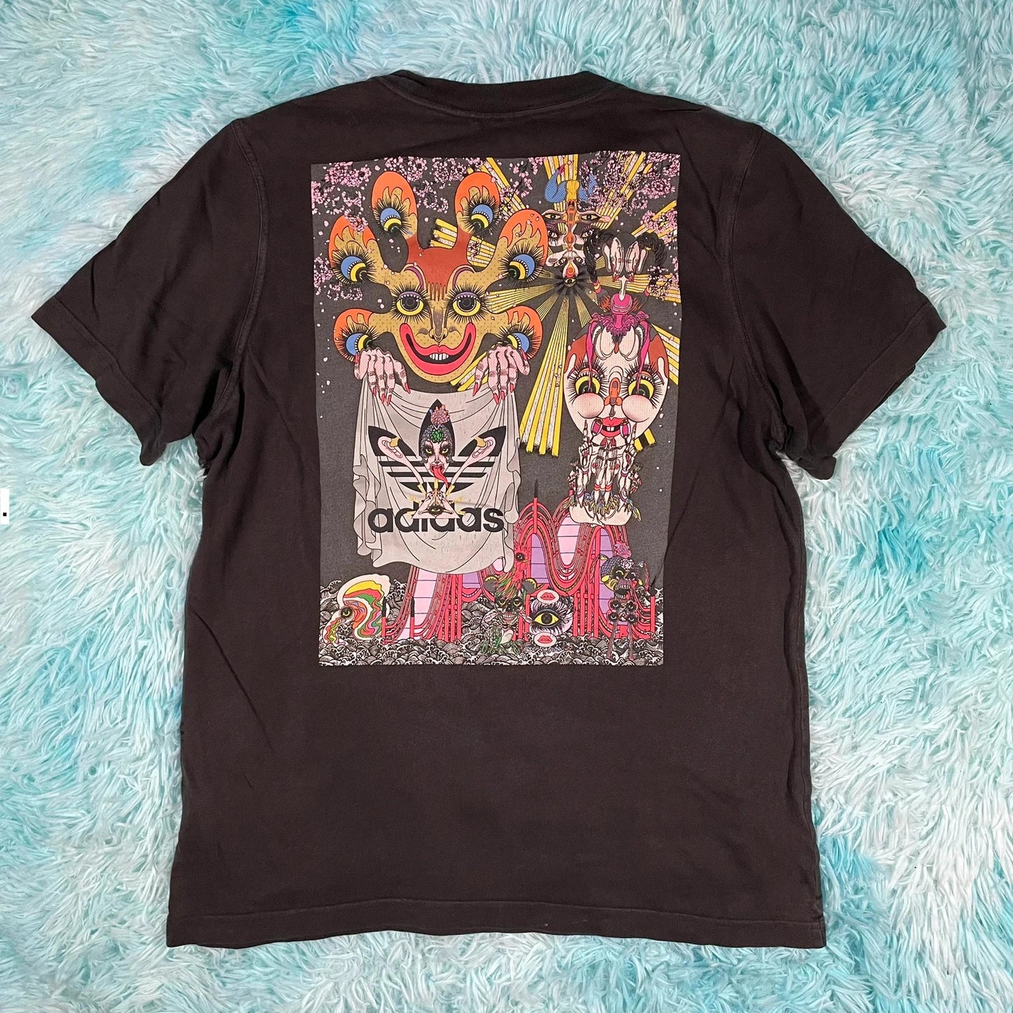 Black Adidas Graphic T Shirt - Large