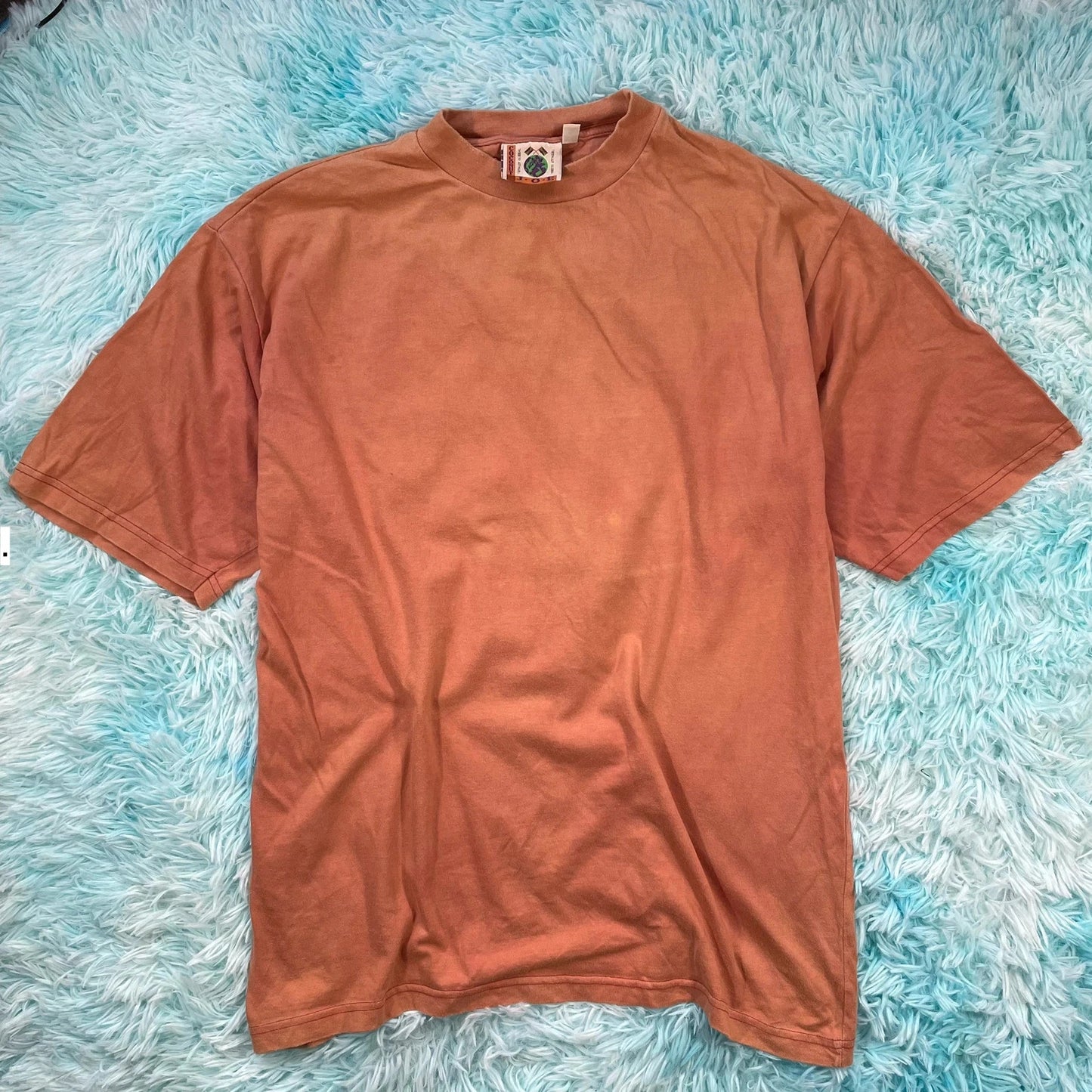 Vintage 90s Burnt Orange Blank T Shirt - Large