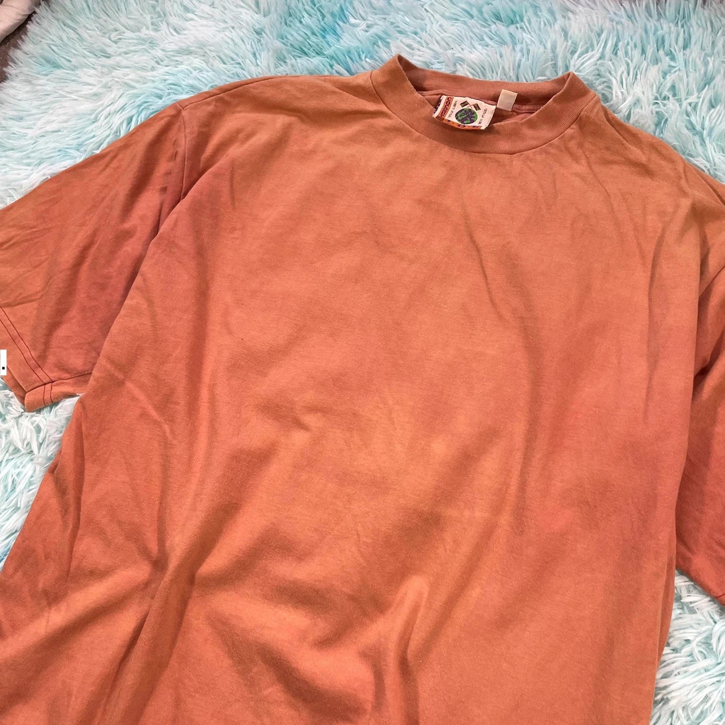 Vintage 90s Burnt Orange Blank T Shirt - Large